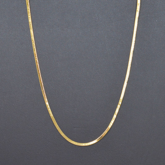 1pc 19.7'' Ready to Use Gold Cocoon Necklace Chain, Layer Snake Chain Dainty Necklace, For Pendant Charm Necklace Making, 996