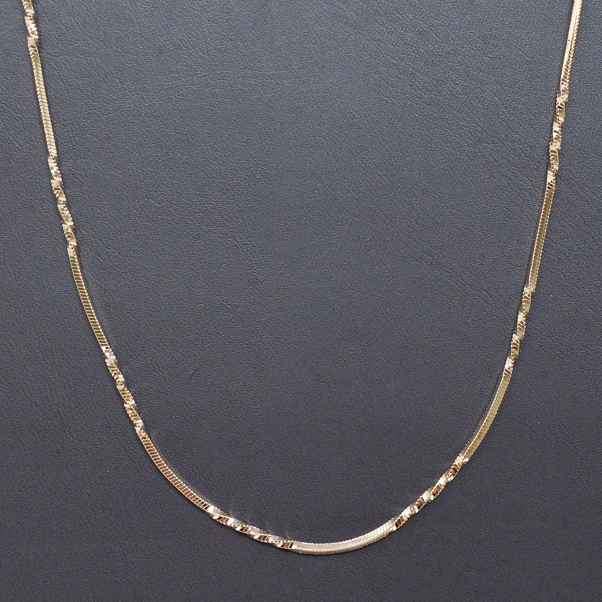 1pc 13.8' Ready to Use Gold Cocoon Necklace Chain, Layer Snake Twisted Chain Necklace, For Pendant Charm Necklace Making,1008