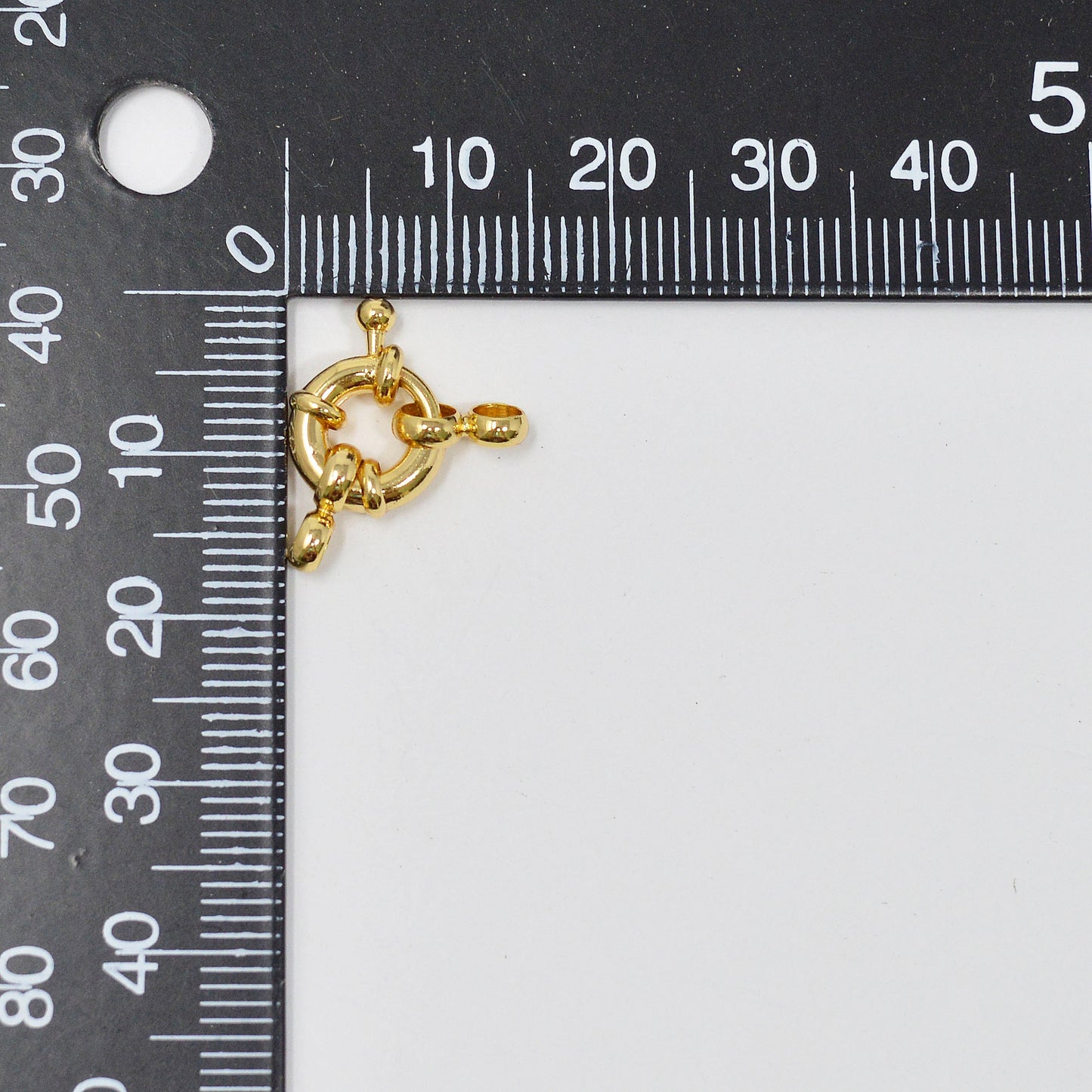 1x Gold Sailor Clasp, Large Spring Ring Include Loops 9, 10 mm, Necklace Bracelet Component supply for jewelry making