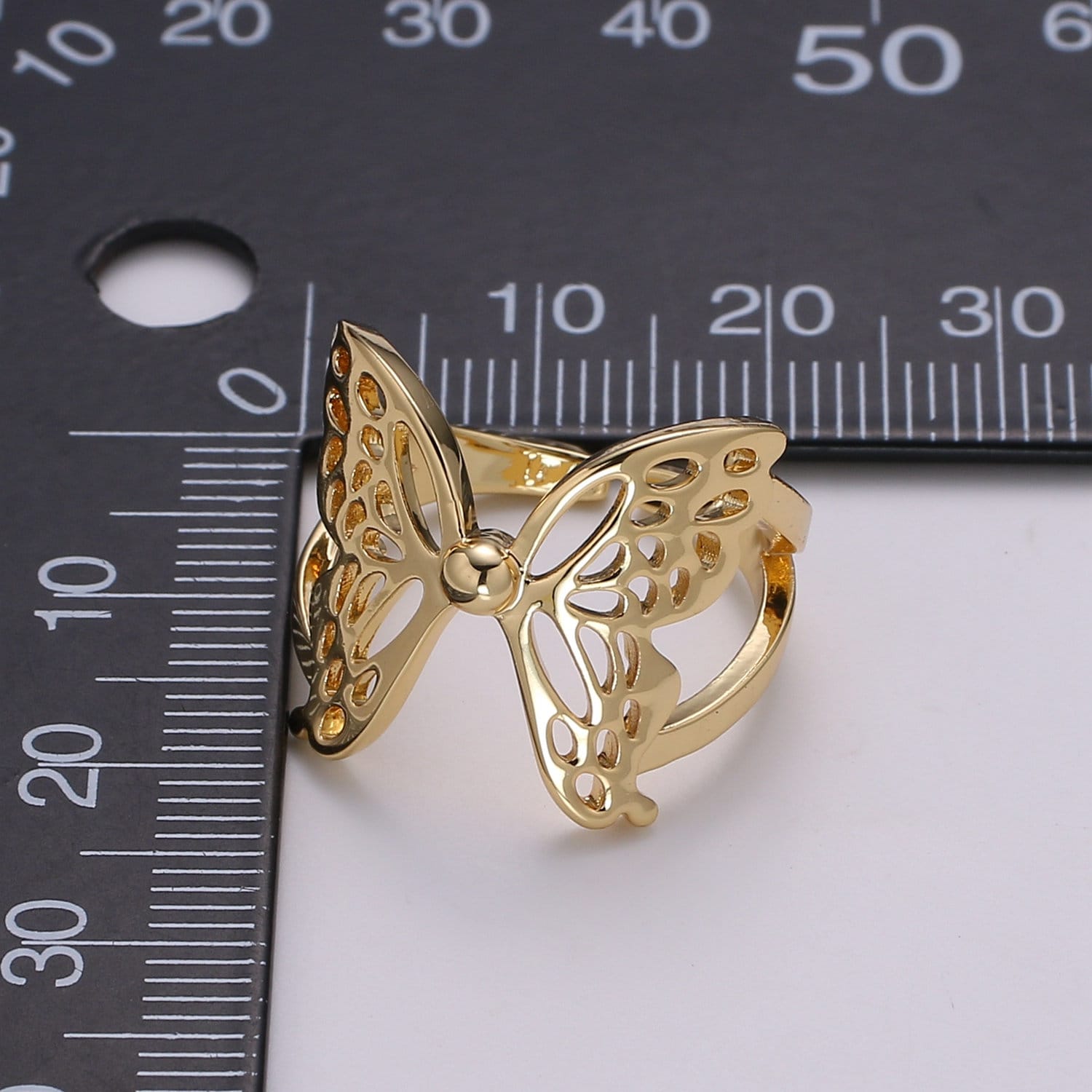 Dainty Butterfly Ring, Adjustable Gold Ring, Simple Mariposa Ring, Animal Lover Ring for Minimalist jewelry Everday Wear- R500