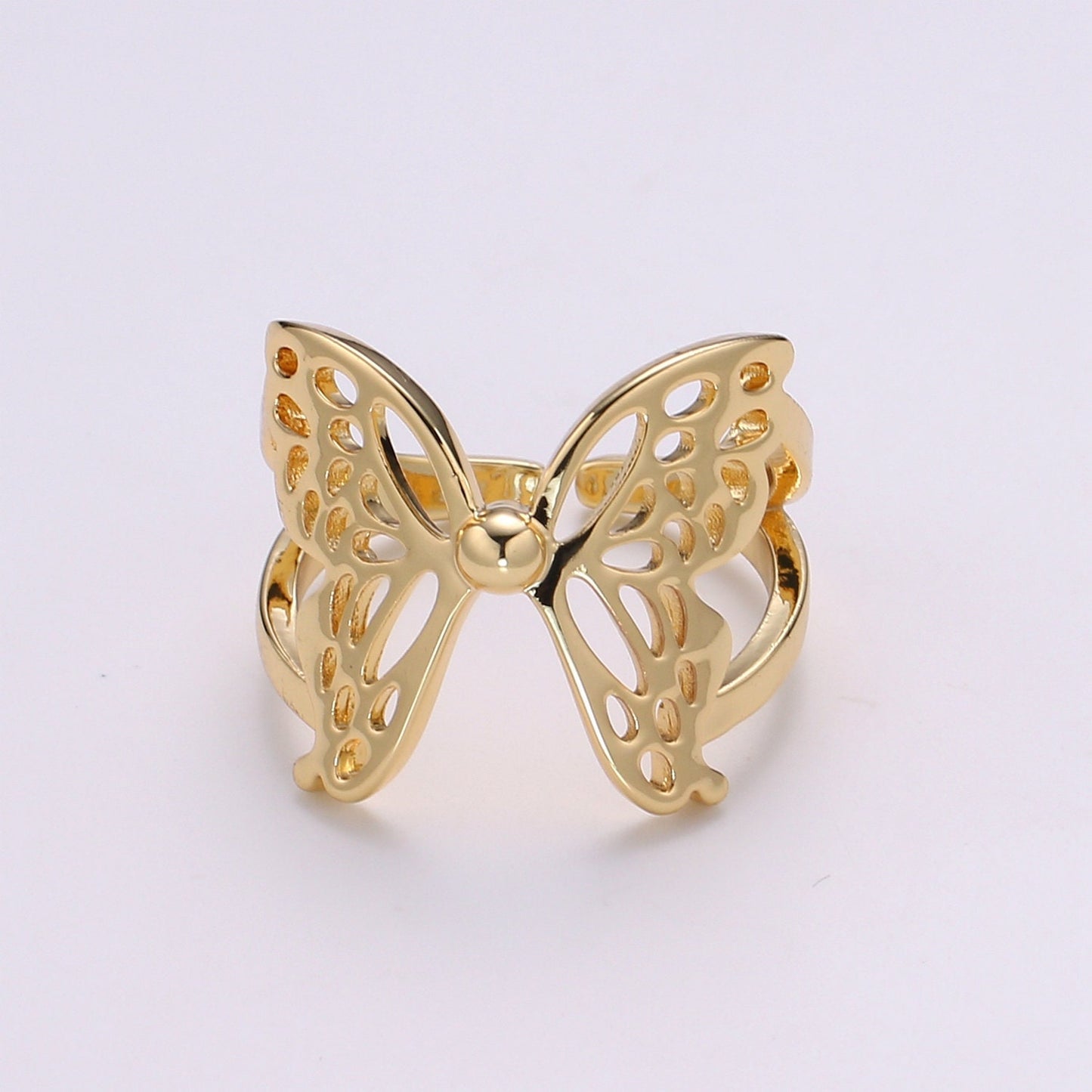 Dainty Butterfly Ring, Adjustable Gold Ring, Simple Mariposa Ring, Animal Lover Ring for Minimalist jewelry Everday Wear- R500