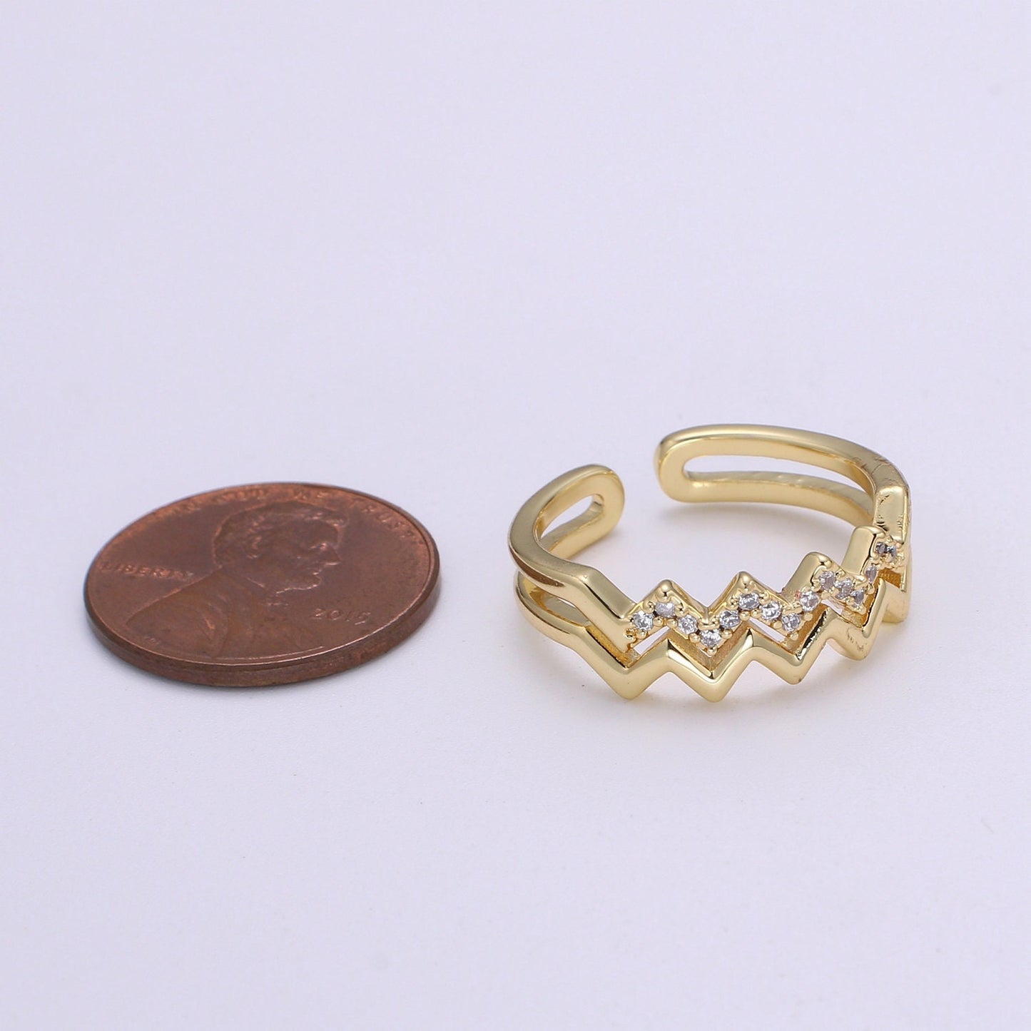 14k Gold Double Band Chevron V Stackable Wedding Band, Simple Promise Ring, Bridal Gold Double V Band, Minimalist Gift for Her