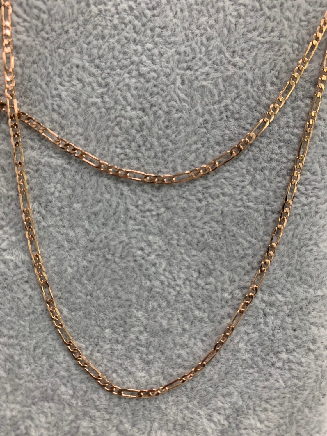 1pc 23.5'' 18K Ready to Use Gold Figaro Necklace Chain,Layering Figaro Chain Dainty Necklace,Perfect for Pendant CharmNecklace CH-388