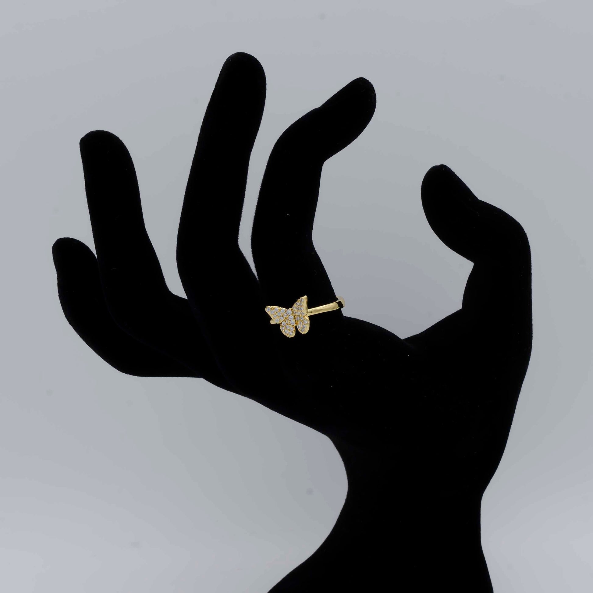 Dainty Butterfly Ring, Open Gold Adjustable Ring, Cute Mariposa Ring, Animal Lover Ring for Minimalist jewelry for Kids Teenager Gift Idea