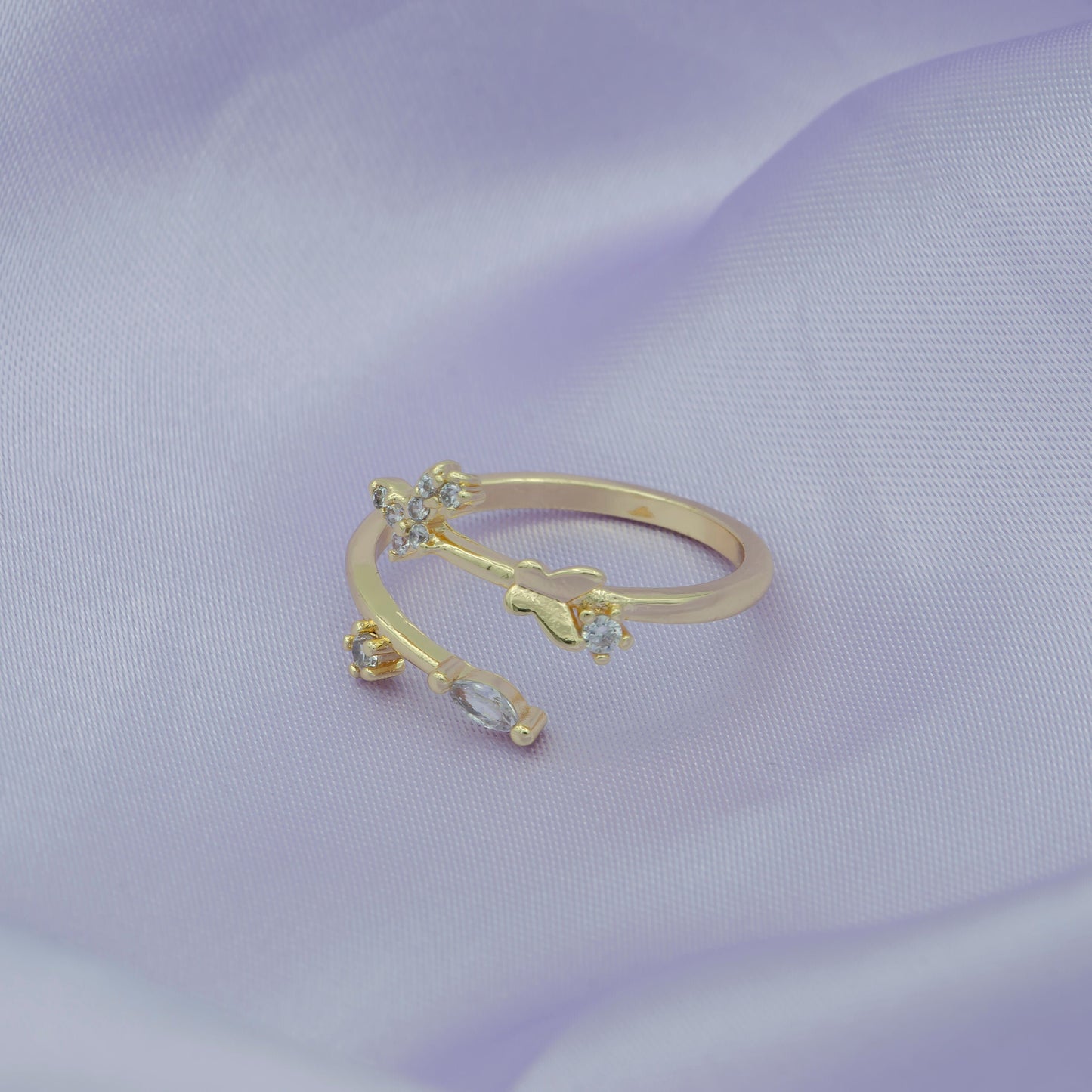 Adjustable Butterfly Ring, Gold Butterfly Ring, Mariposa Monarch Butterfly Ring Micro Pave Butterfly Ring, Minimalist open ring