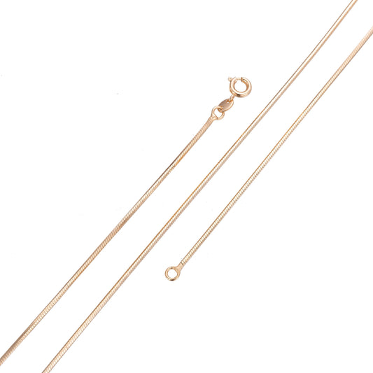 1pc 24.5'' Ready to Use 18K Gold Cocoon Necklace Chain, Layer Snake Chain Dainty Necklace, For Pendant Charm Necklace Making, 43