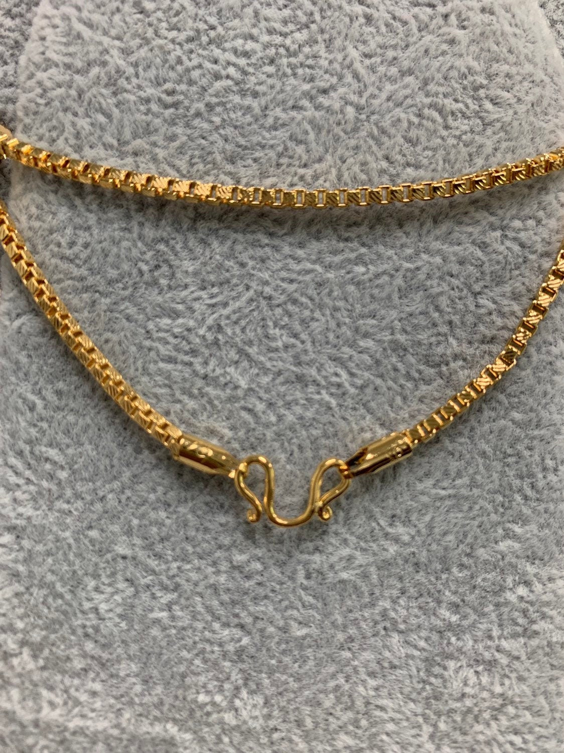 1pc 23'' Ready to Use 2.1mm 24K Gold Plated Rolo Box Necklace Chain, Layer Round Chain Bold Necklace, For Pendant Charm Necklace Making, 54