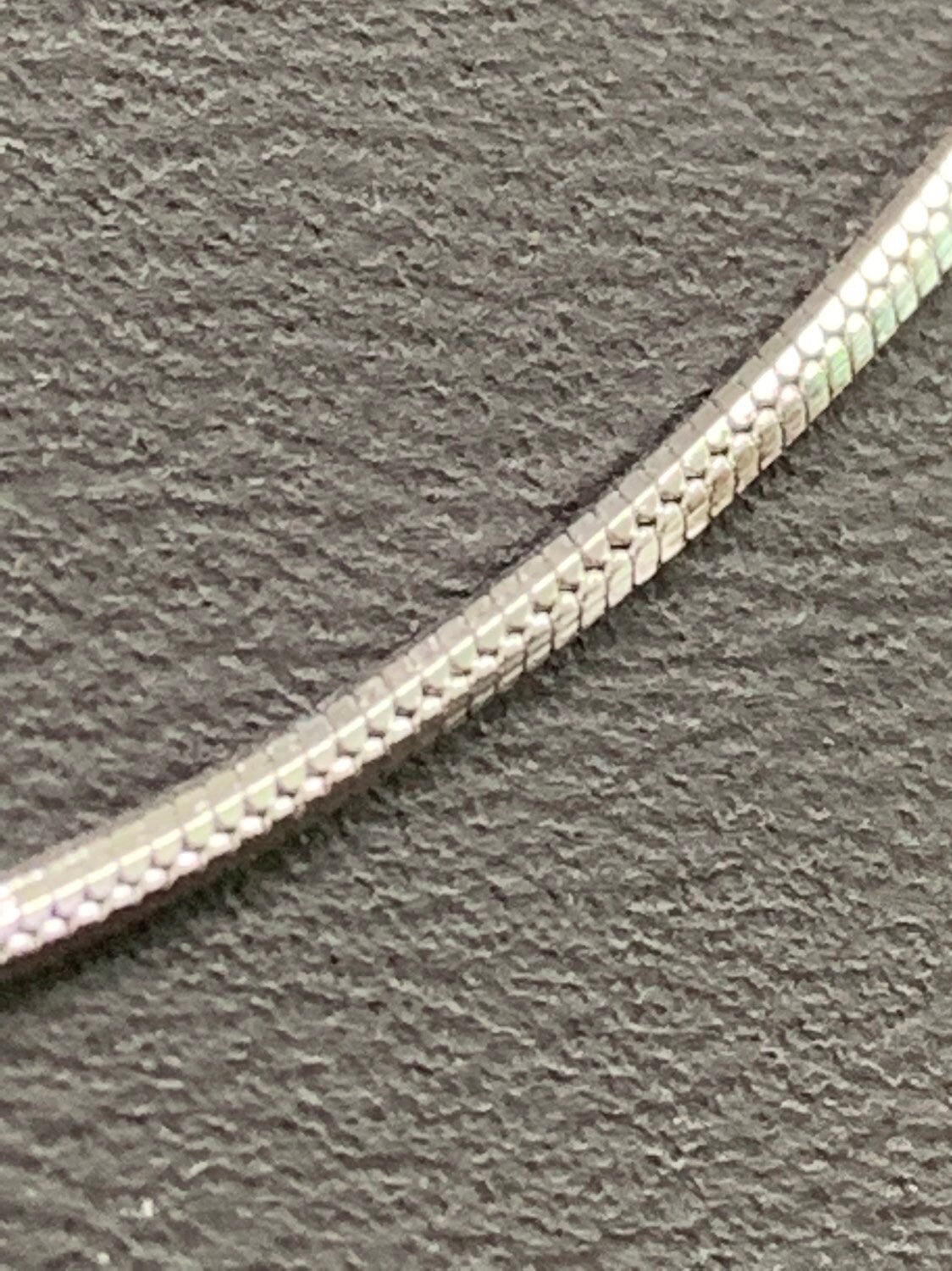 1pc 13.5'' Ready to Use White Gold Snake Necklace Chain,Layer Cocoon Chain Dainty Necklace, Pendant Charm Necklace, Dia. 1.2mm, 110