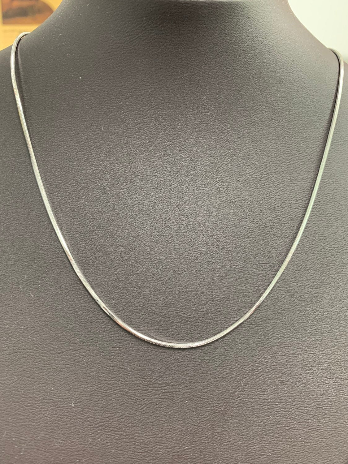1pc 13.5'' Ready to Use White Gold Snake Necklace Chain,Layer Cocoon Chain Dainty Necklace, Pendant Charm Necklace, Dia. 1.2mm, 110