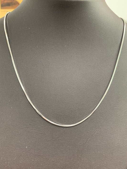 1pc 13.5'' Ready to Use White Gold Snake Necklace Chain,Layer Cocoon Chain Dainty Necklace, Pendant Charm Necklace, Dia. 1.2mm, 110
