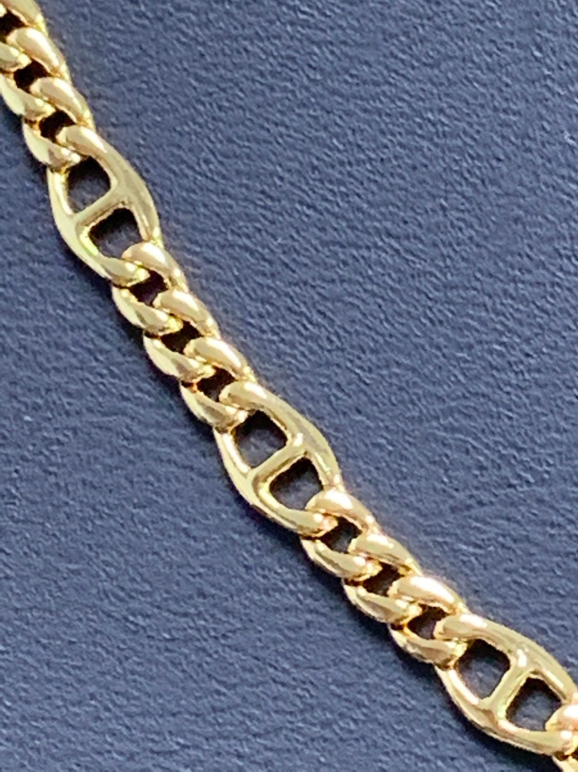 1pc 23.5'' Ready to Use 24K Gold Unique Necklace Chain, Anchor and Cuban Layering Chain Dainty Necklace, Perfect for Pendant Necklace, 157