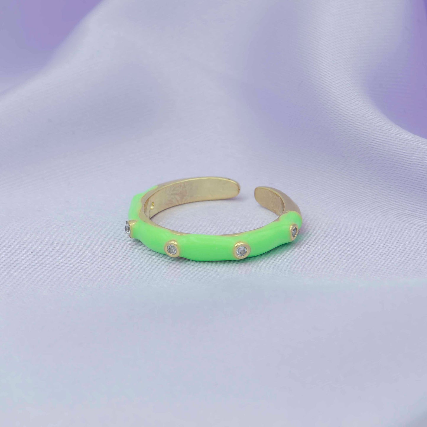 Colorful Enamel Ring | Black Pink Green White Neon Ring Enamel Band Multi Color Ring | Summer Trend Stacking Ring Open Ring Adjust R287-294