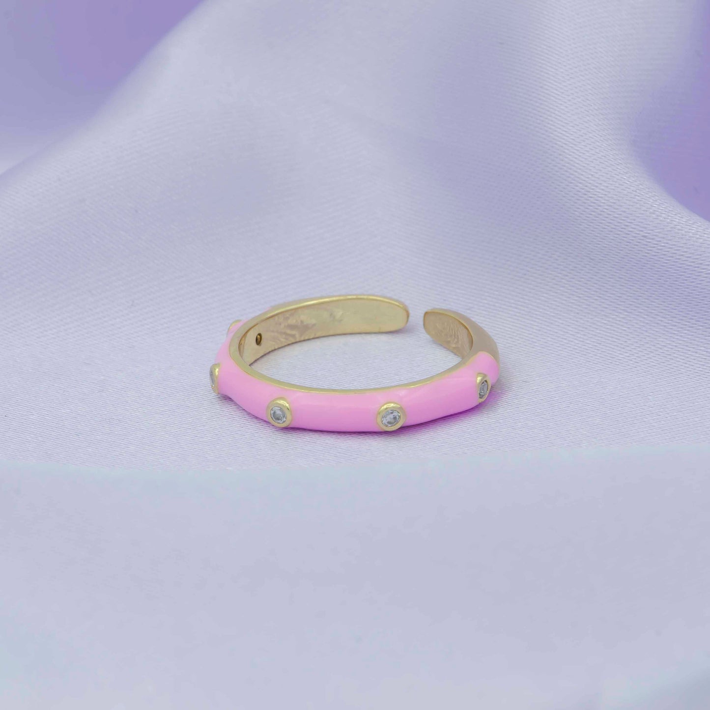Colorful Enamel Ring | Black Pink Green White Neon Ring Enamel Band Multi Color Ring | Summer Trend Stacking Ring Open Ring Adjust R287-294