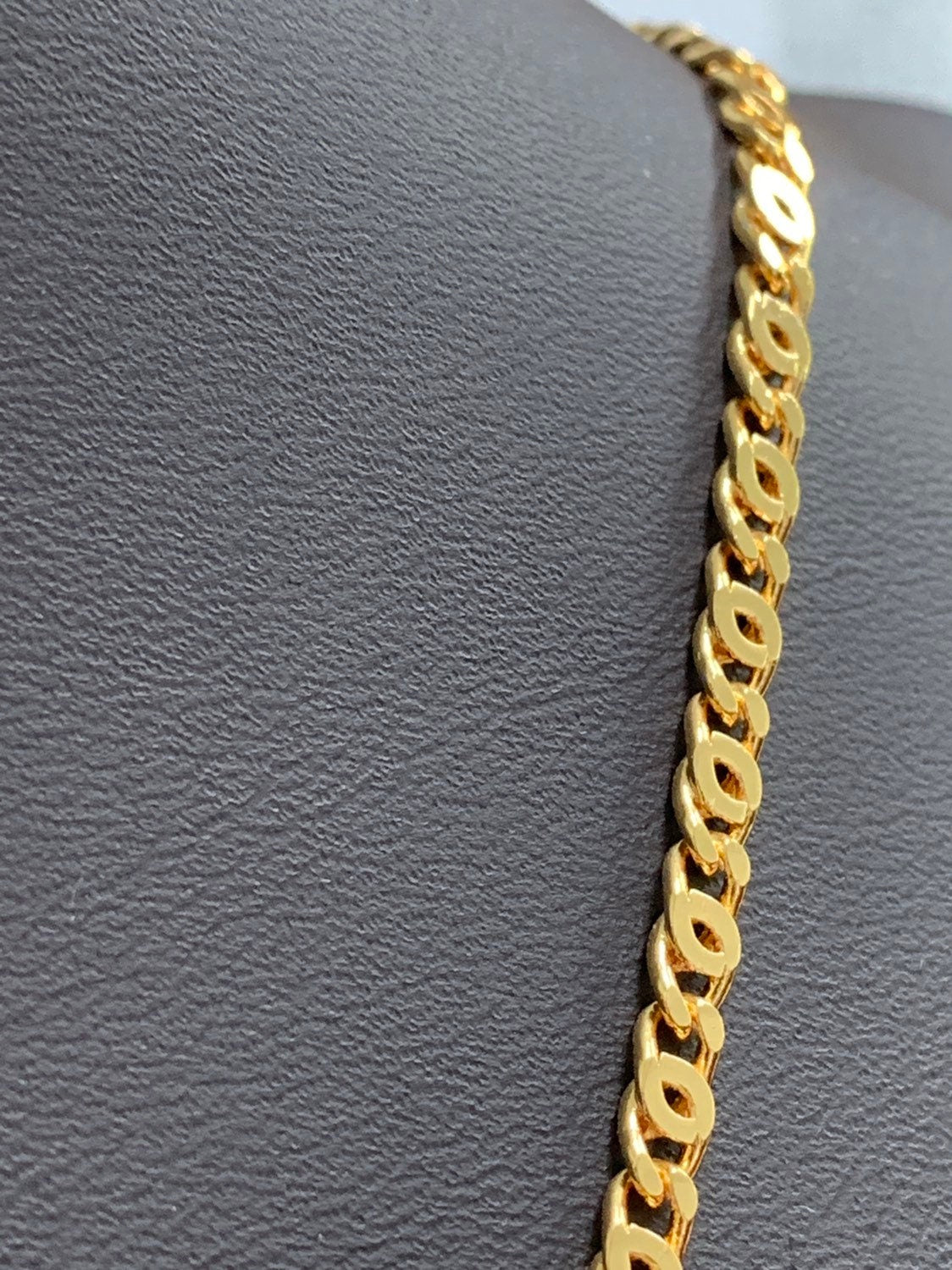 1pc 21.5'' Ready to Use Gold Spinga Necklace Chain, Layering Unique Chain Bold Necklace, Perfect for Pendant Charm Necklace, 201