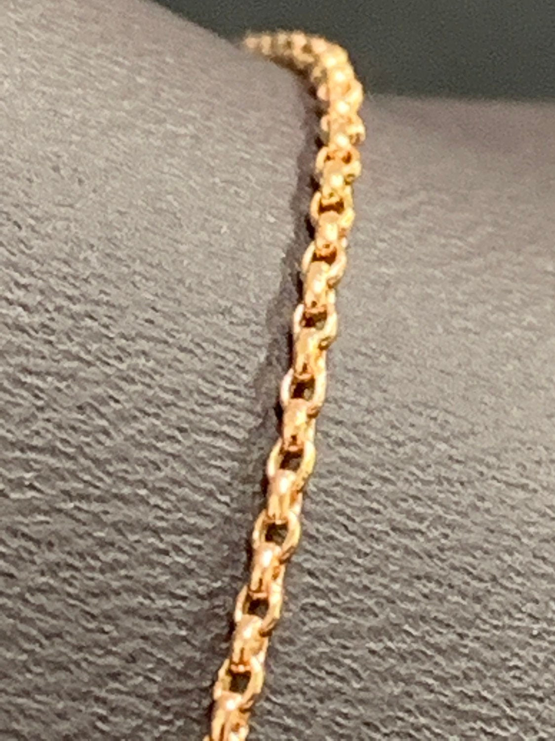 1pc 17.5' Ready to Use Gold Rolo Necklace Chain, Layering Box Rolo Chain Dainty Necklace, For Pendant Charm Necklace Making, 259