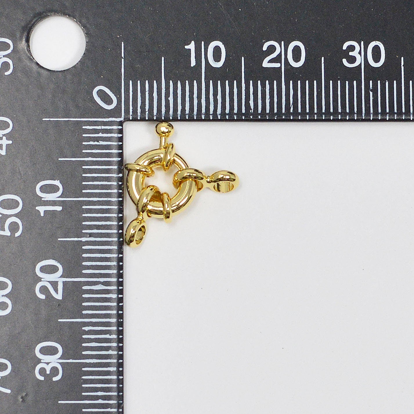 1x Gold Sailor Clasp, Large Spring Ring Include Loops 9, 10 mm, Necklace Bracelet Component supply for jewelry making