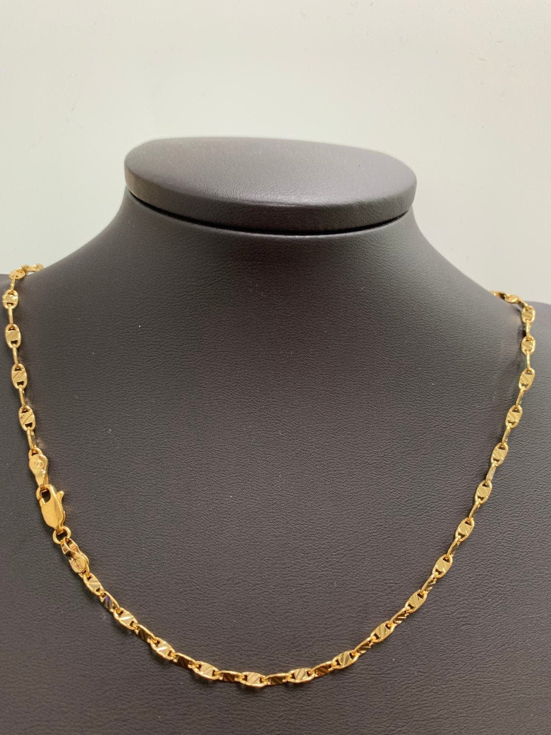1pc 19.5'' Ready to Use Gold Unique Necklace Chain, Layering Plate Lock Chain Dainty Necklace, Perfect for Pendant Necklace, 277