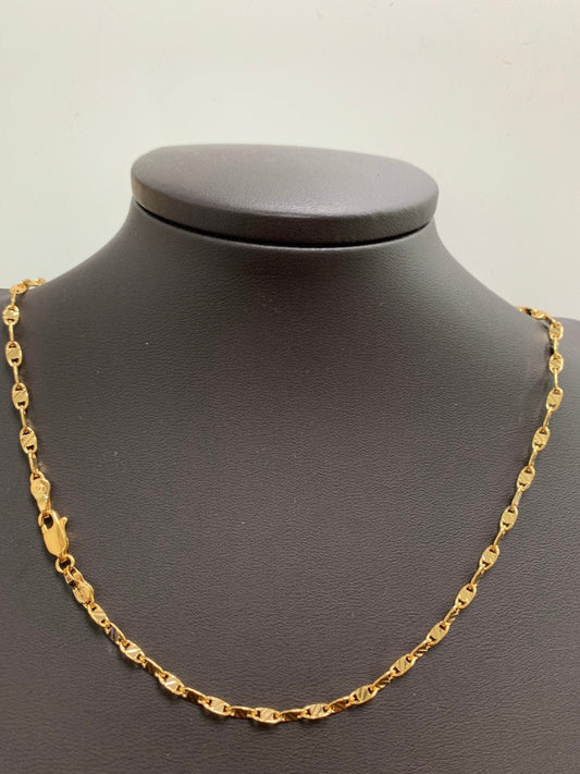 1pc 19.5'' Ready to Use Gold Unique Necklace Chain, Layering Plate Lock Chain Dainty Necklace, Perfect for Pendant Necklace, 277
