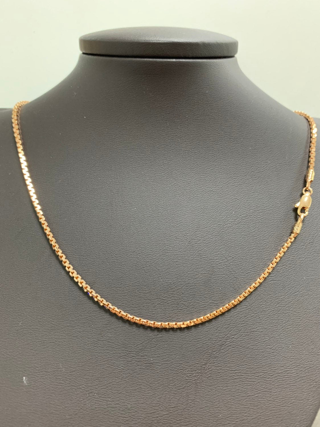 1pc 19.5" Ready to Use 18K Gold Rolo Necklace Chain, Layering Box Rolo Chain Bold Necklace, For Pendant Charm Necklace Making, 279