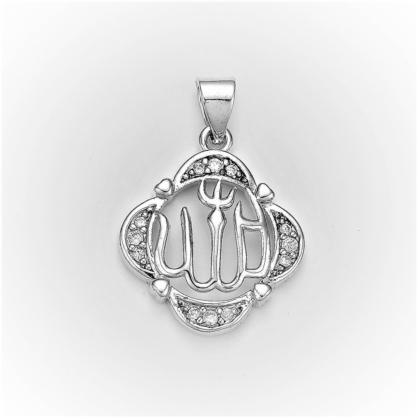 2 Tone Color Pendant in 24k Gold Jewelry Allah Pendant Micro Pave CalligraphyPendant Necklace for Muslim Islam Religious Jewelry 1793