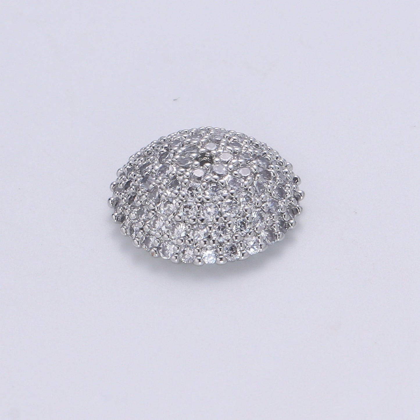 Clear CZ Round Rondelle Spacer Gold CZ Micro Pave Circle Spacer Bead, CZ Spacer Bead for bracelet making supply B506 B507
