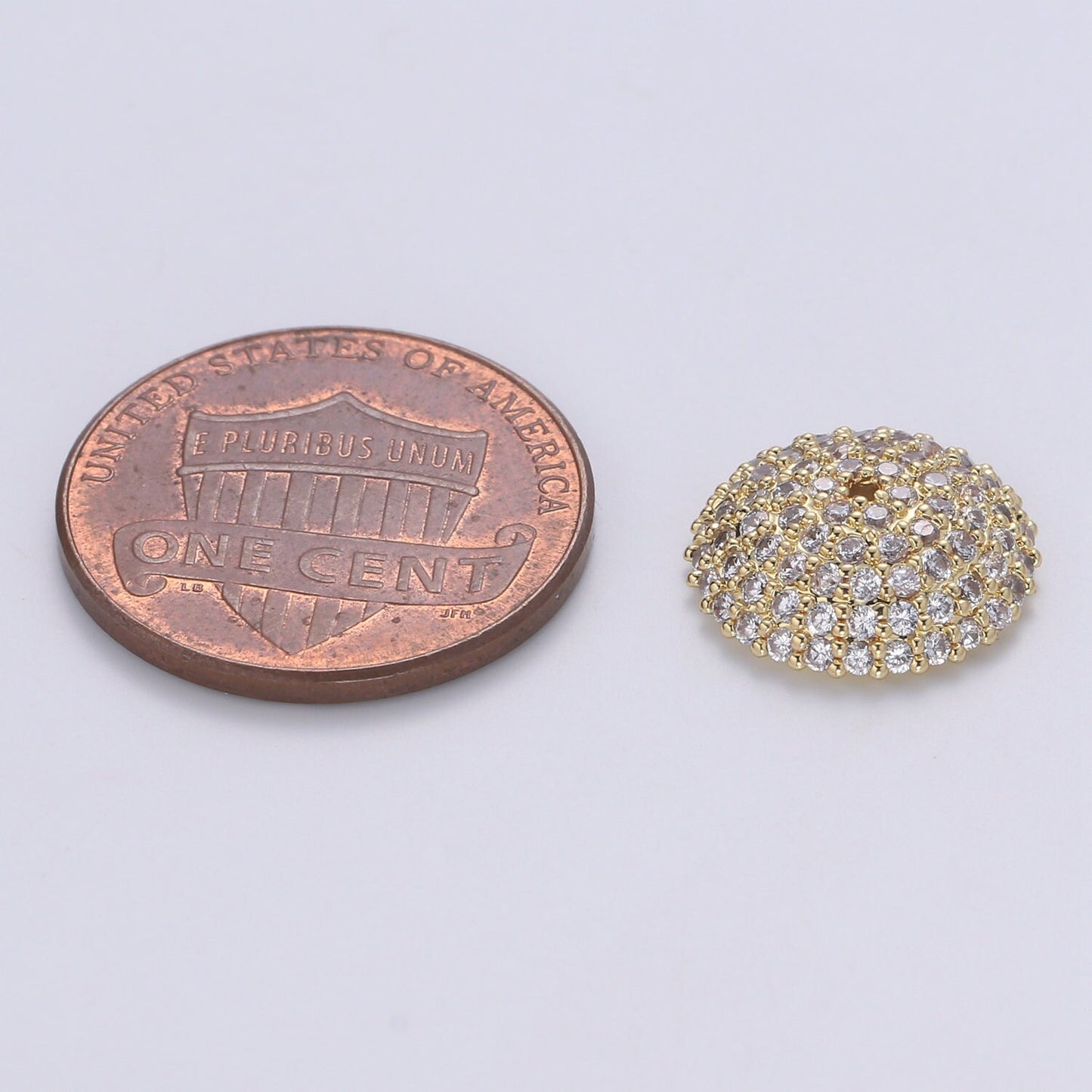 Clear CZ Round Rondelle Spacer Gold CZ Micro Pave Circle Spacer Bead, CZ Spacer Bead for bracelet making supply B506 B507