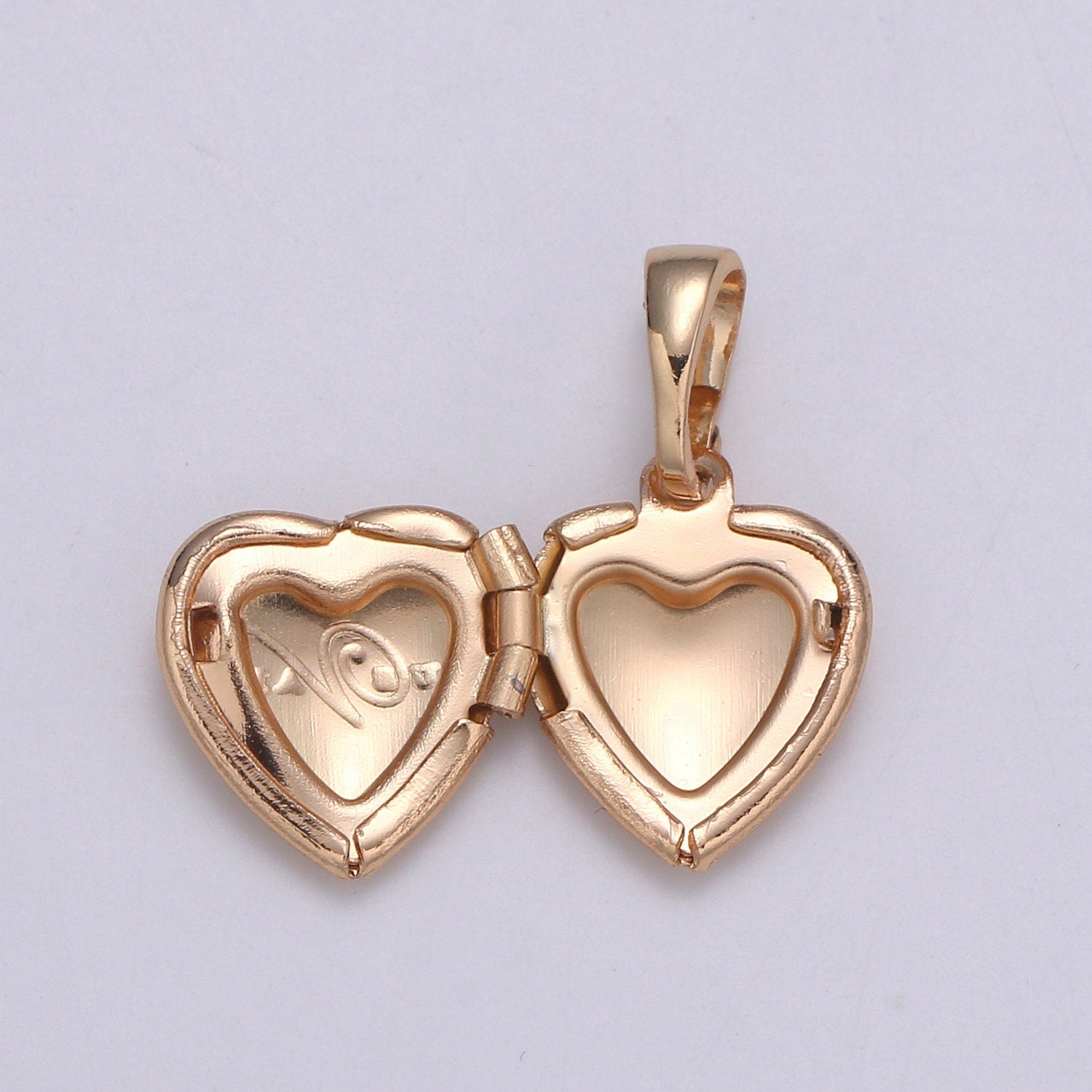 French heart locket, Rose Gold Filled heart pendant, lovely heart locket Necklace love locket Jewelry making supply H-126