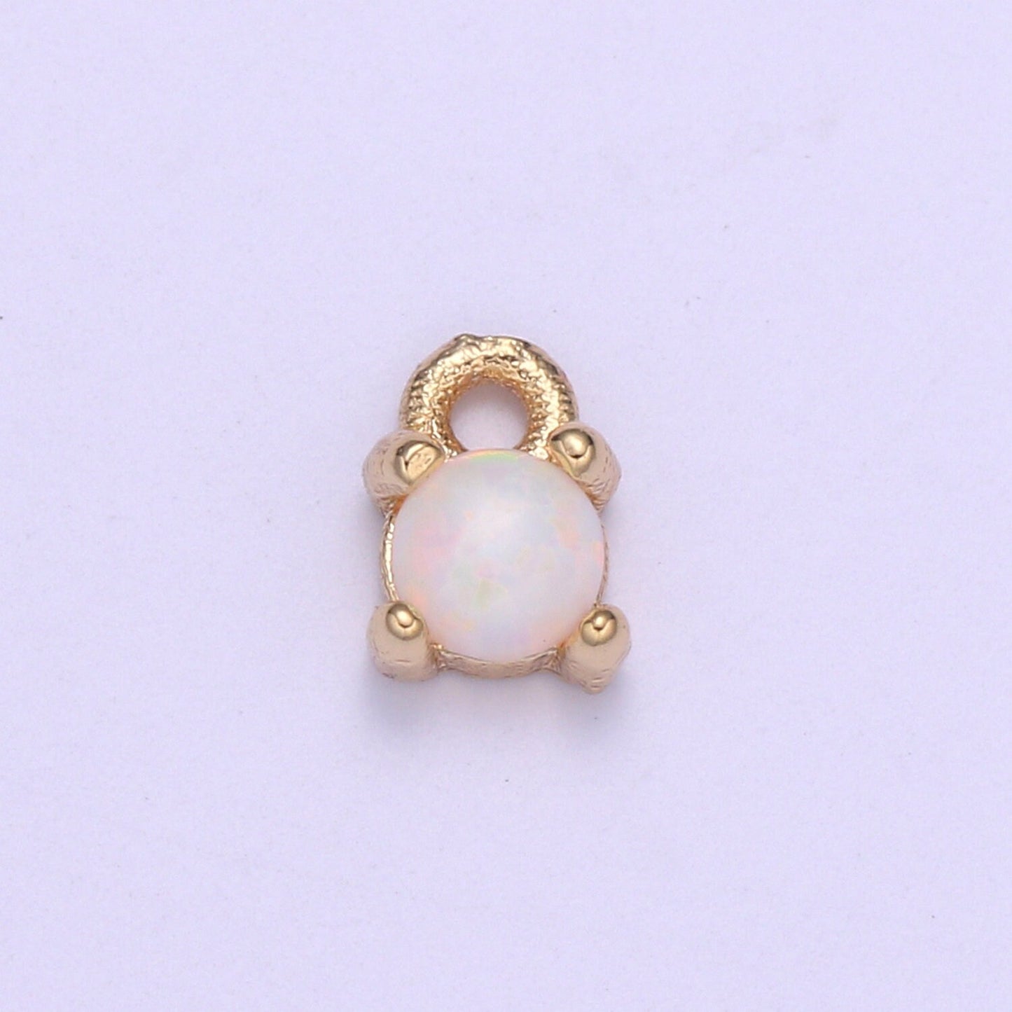 Mini opal oval charm, Dainty Gold Plated Charm Dainty charm Bracelet Earring Necklace supplies, Jewelry making Blue Pink White
