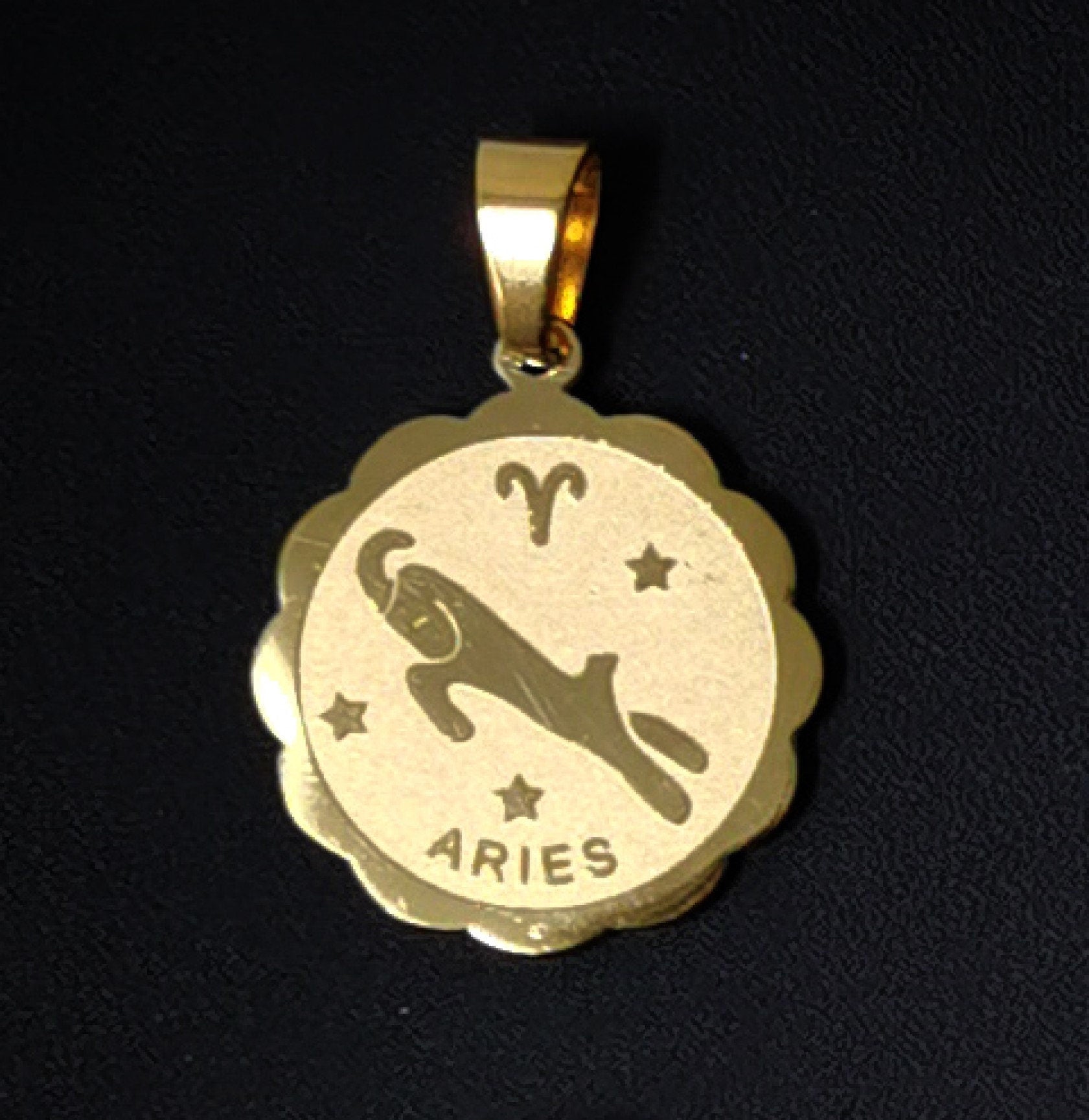 1x Zodiac Charm • Gold Stainless Steel • Astrology Zodiac Symbol Charms • Simple • 22mm diameter Round Coin Pendant for Horoscope Necklace,