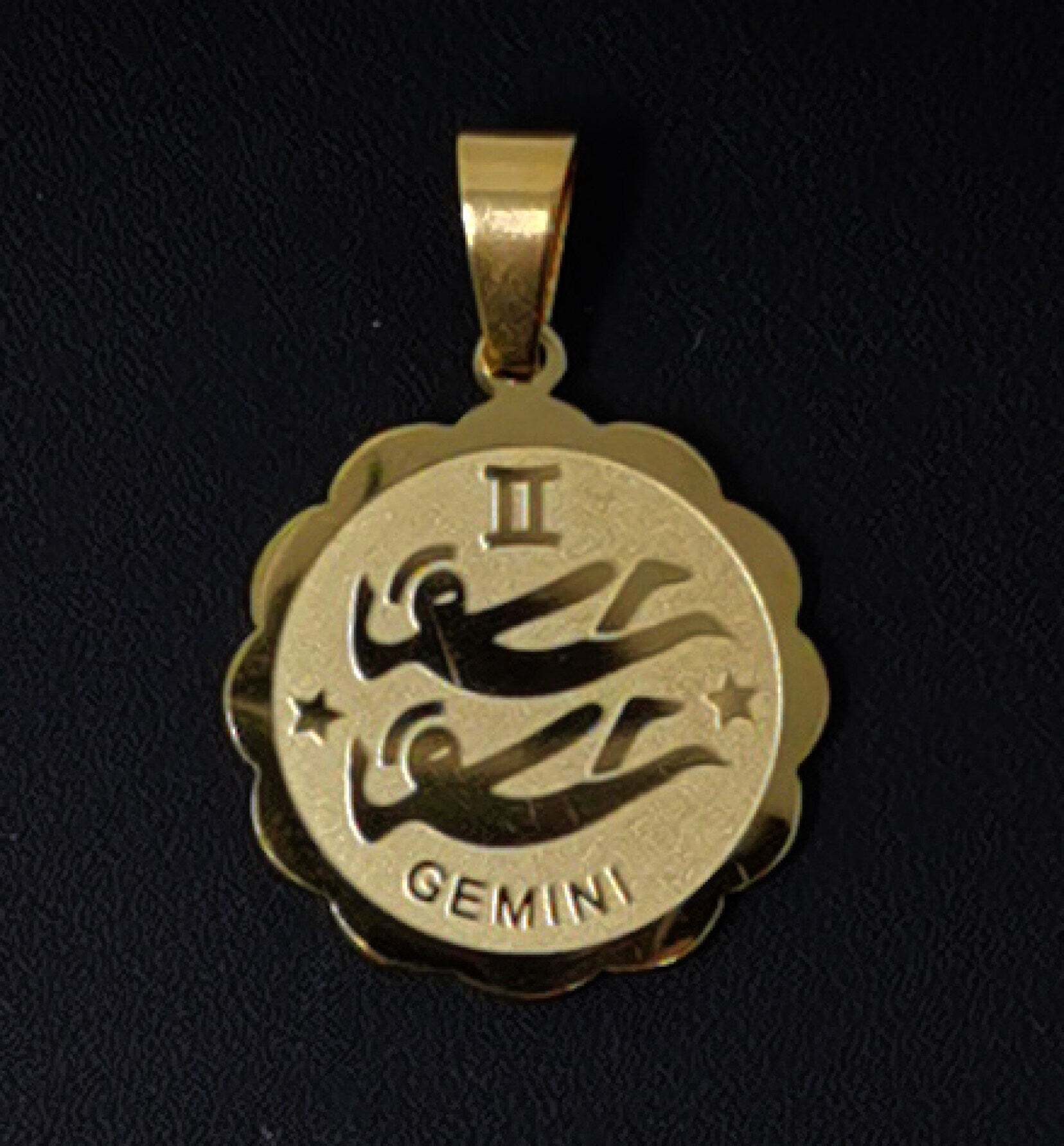 1x Zodiac Charm • Gold Stainless Steel • Astrology Zodiac Symbol Charms • Simple • 22mm diameter Round Coin Pendant for Horoscope Necklace,
