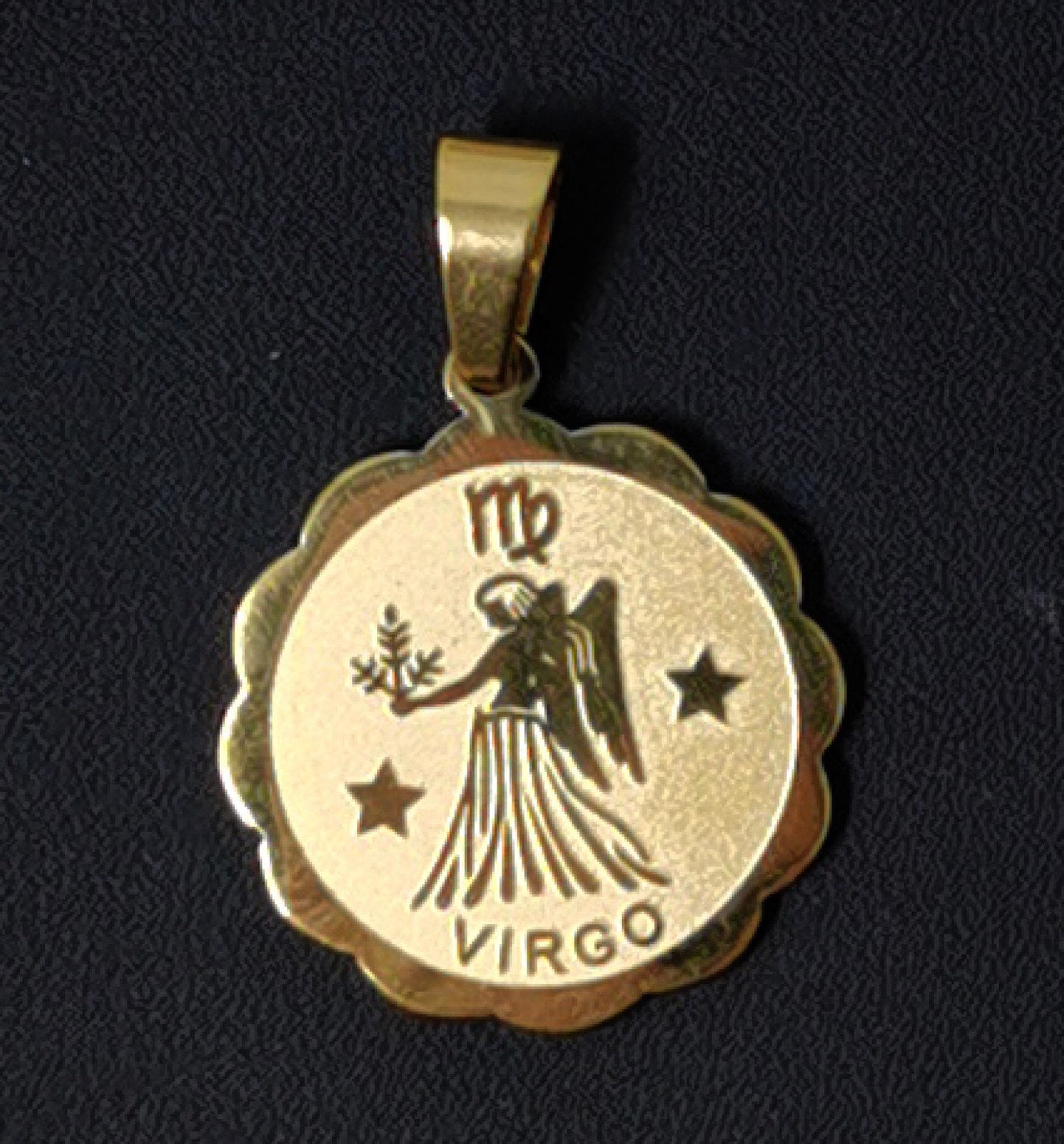 1x Zodiac Charm • Gold Stainless Steel • Astrology Zodiac Symbol Charms • Simple • 22mm diameter Round Coin Pendant for Horoscope Necklace,
