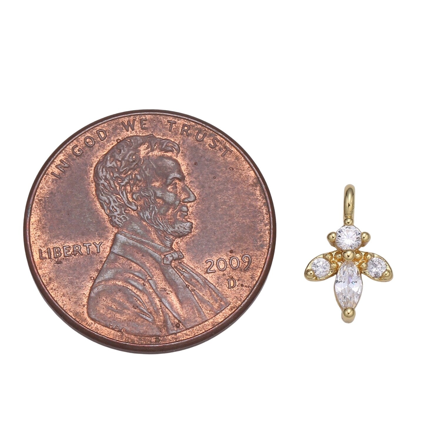 Dainty Tiny Marquise Pave CZ Small Drop Cubic Zirconia Minimalist Pendant Charm for jewelry making supply, C-162