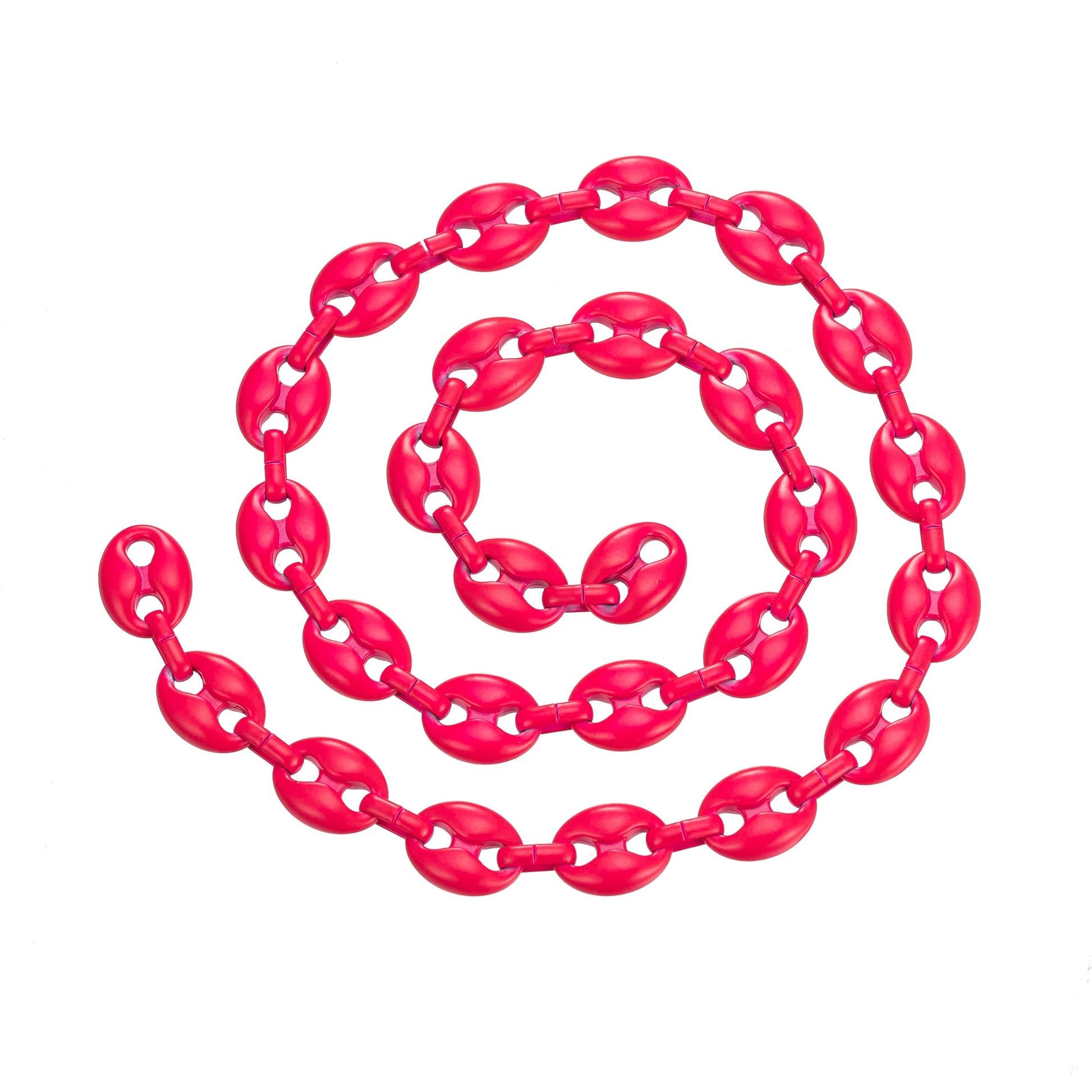 Hot Pink Enamel Oval Anchor / Mariner Chain Colorful Link Enamel Chain per yard for Necklace Bracelet Component Supply Jewelry Making, 509