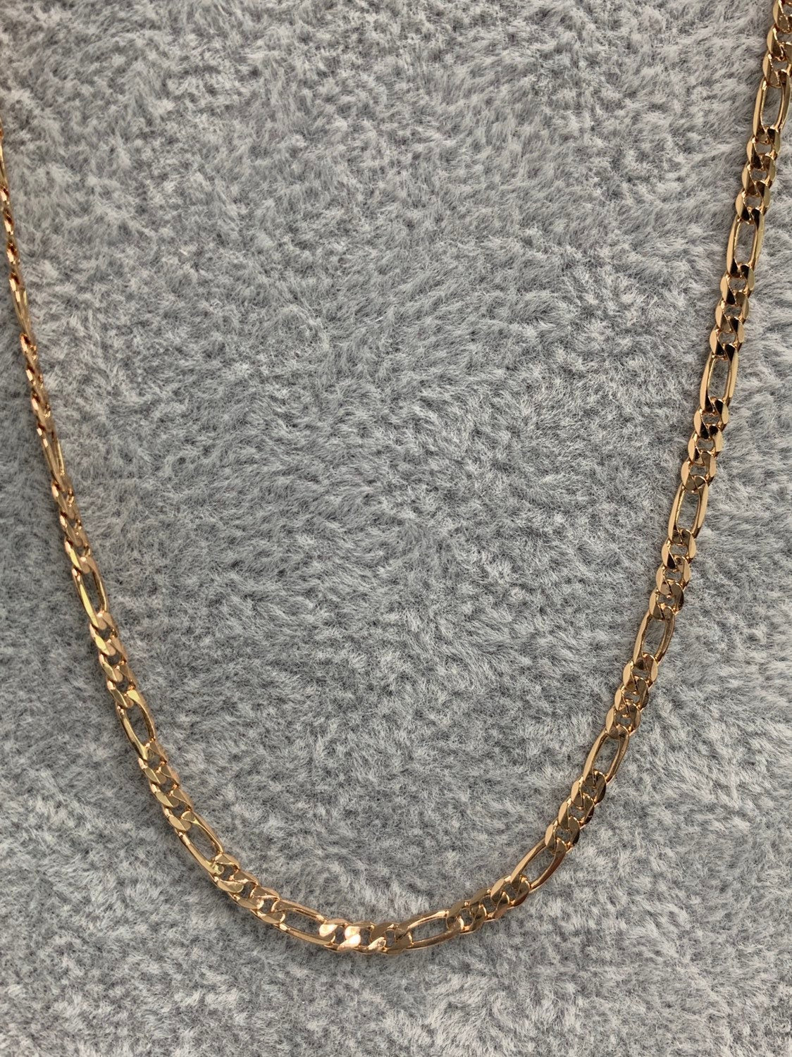 1pc 19.5'' 18K Ready to Use Gold Figaro Necklace Chain,Layering Figaro Chain Dainty Necklace,Perfect for Pendant CharmNecklace CH-369