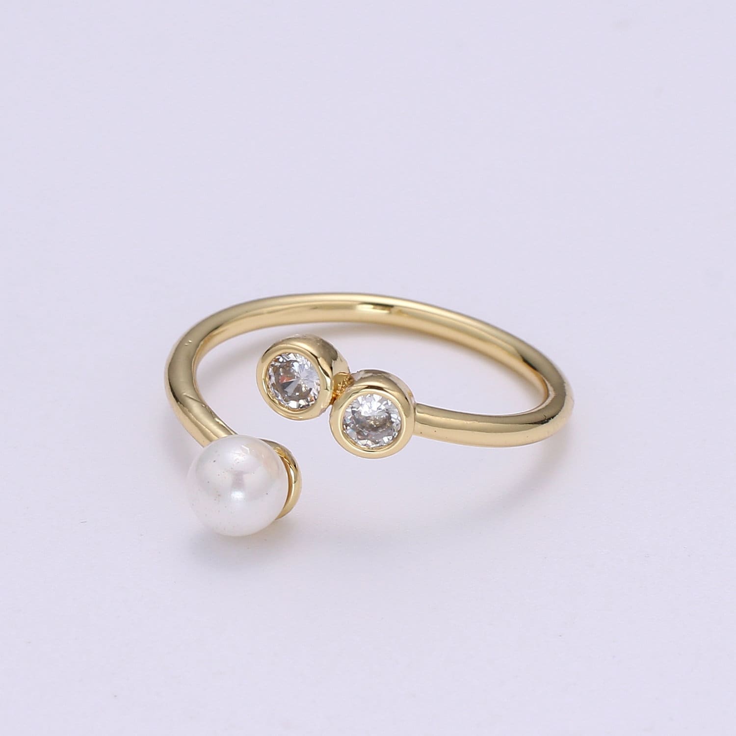 Dainty Pearl Ring,Gold Pearl Ring,Minimalist Ring,Pearl Bead Ring,Stackable Rings Gold, Shell Pearl Ring,Pearl Rings For Women