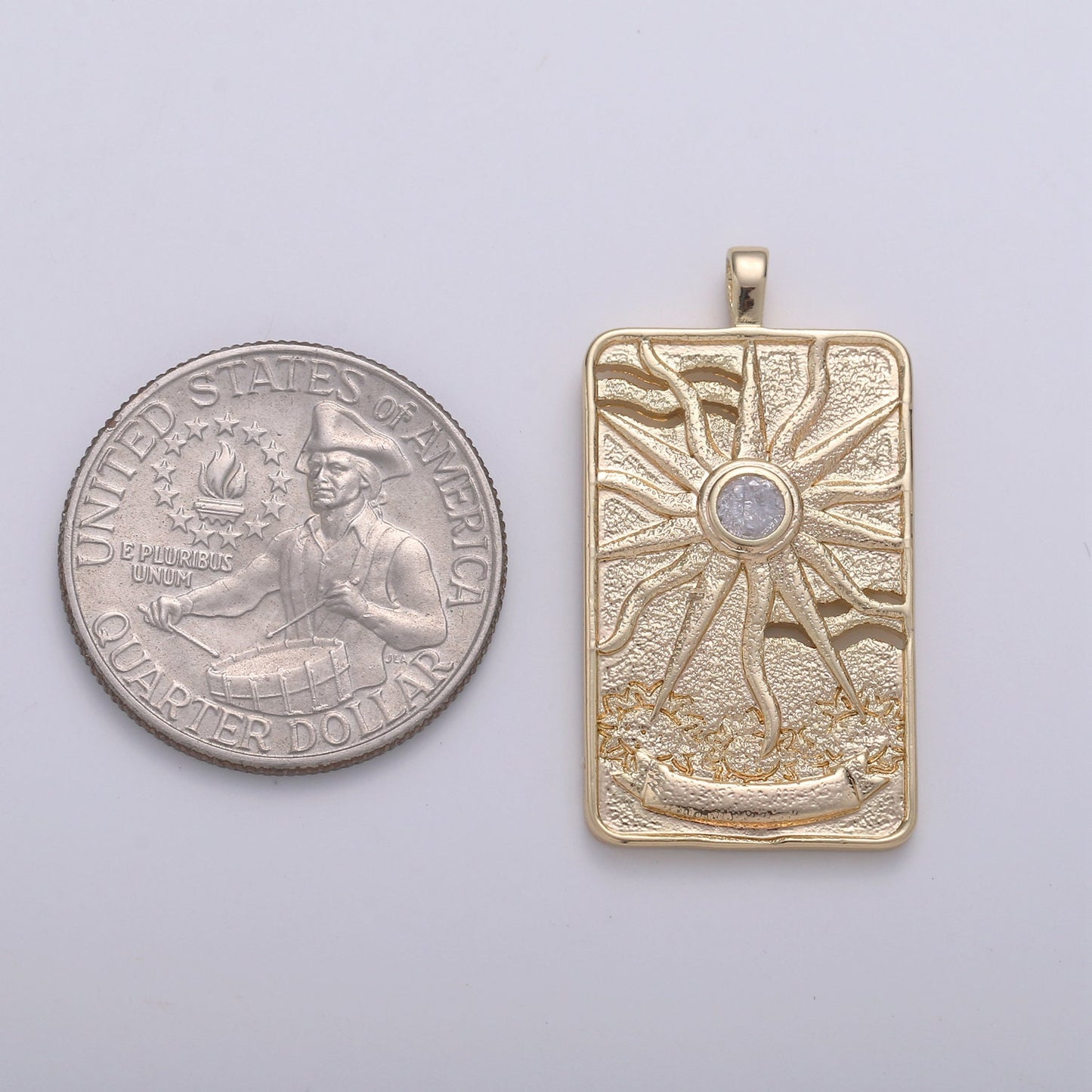 1x 14k Gold Filled Tarot Card Charm - The Sun, Star, Moon, World Sign Pendant Amulet Jewelry for Necklace Component Supply pdgf 1795-1800
