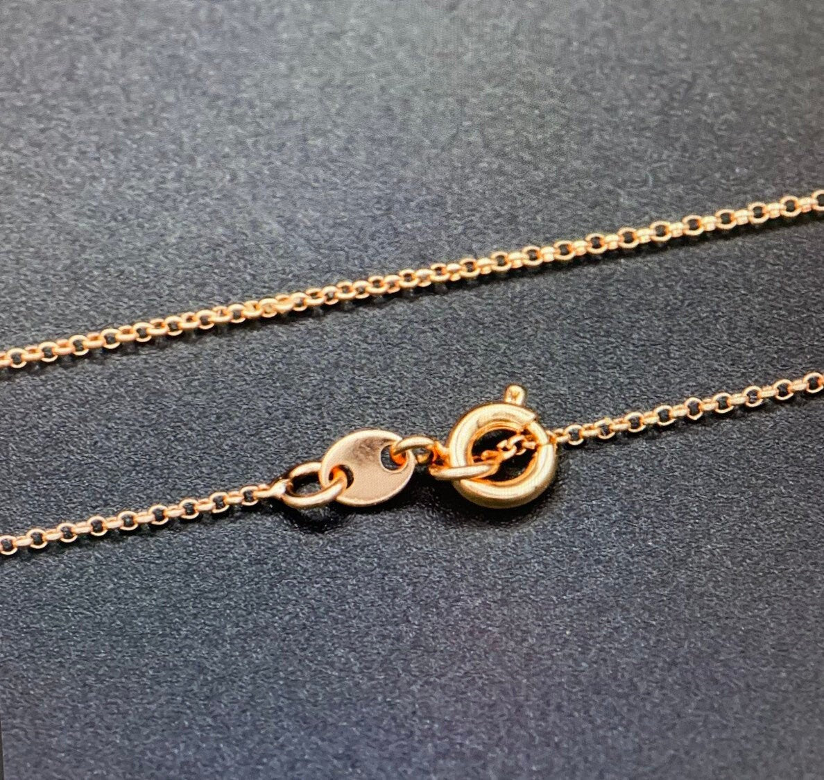 1pc 17.5' Ready to Use Gold Rolo Necklace Chain, Layering Box Rolo Chain Dainty Necklace, For Pendant Charm Necklace Making, 259