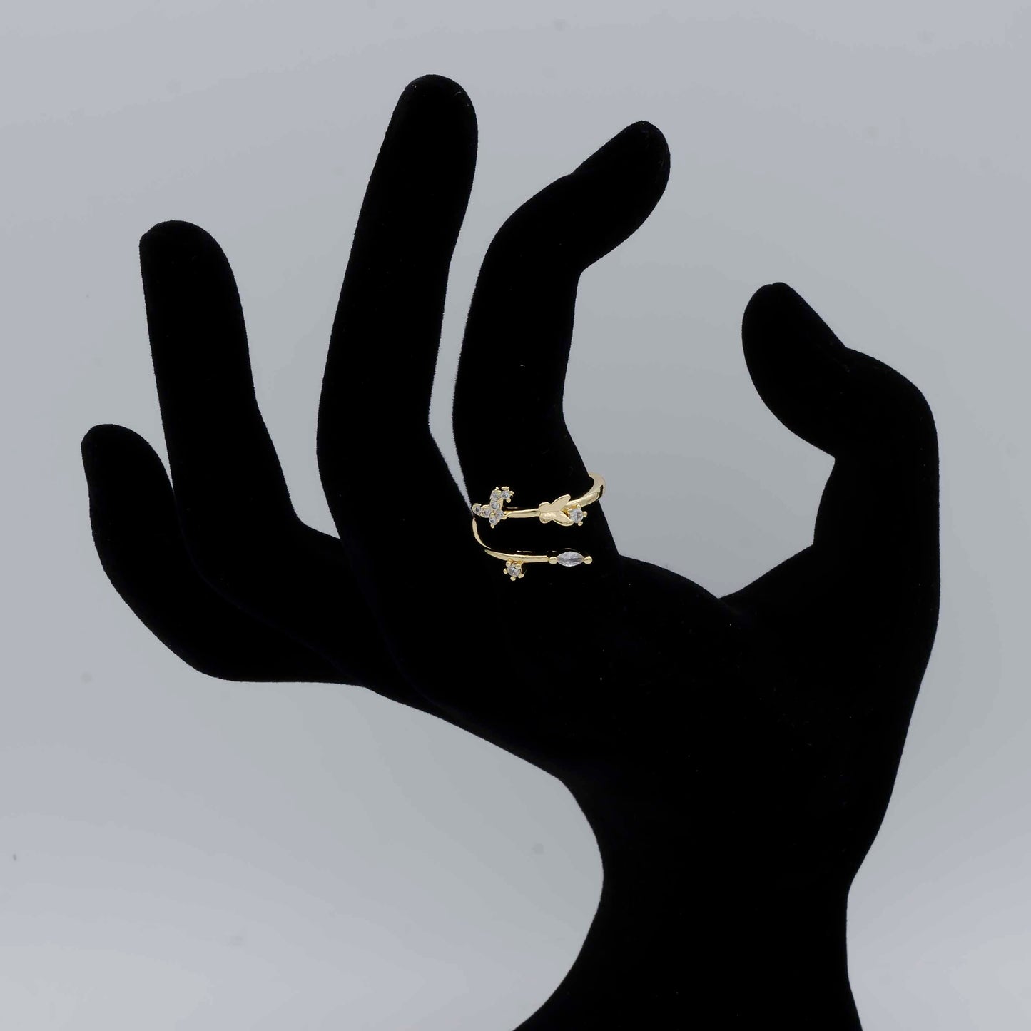 Adjustable Butterfly Ring, Gold Butterfly Ring, Mariposa Monarch Butterfly Ring Micro Pave Butterfly Ring, Minimalist open ring