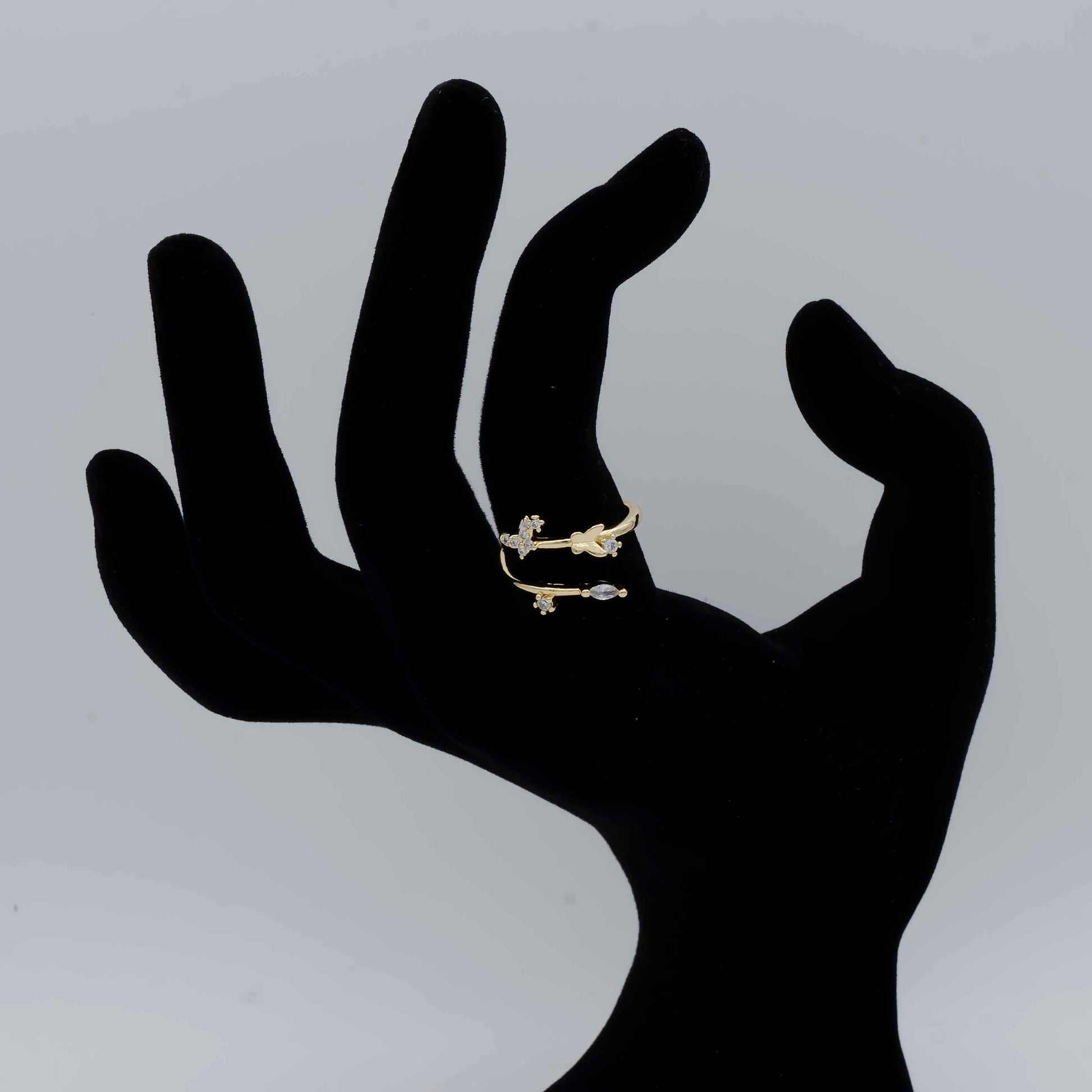 Adjustable Butterfly Ring, Gold Butterfly Ring, Mariposa Monarch Butterfly Ring Micro Pave Butterfly Ring, Minimalist open ring