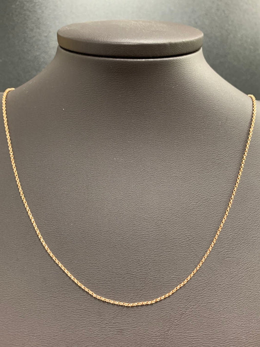 1pc 17.5' Ready to Use Gold Rolo Necklace Chain, Layering Box Rolo Chain Dainty Necklace, For Pendant Charm Necklace Making, 259