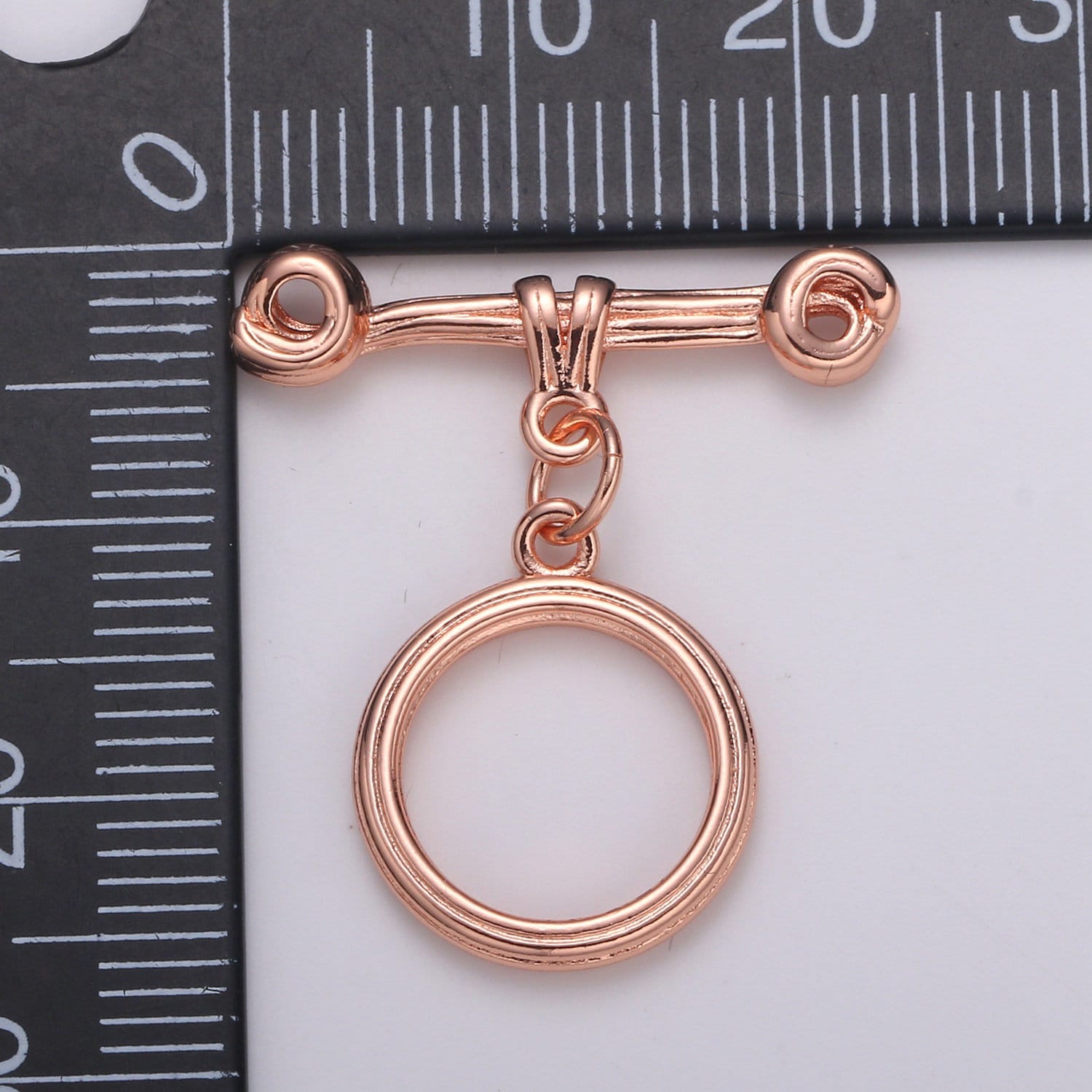 1pc Both sided design Gold Toggle Clasp with jump ring chose color-Gold, Rose Gold Black, Silver OT Clasp for Jewelry Making Supply sup-1141