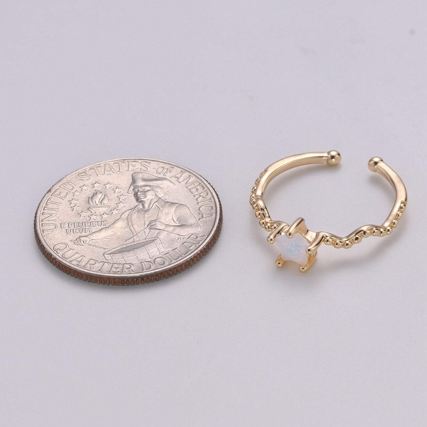 Dainty Star Ring Open Ring Cz Ring Minimalist Ring Adjustable Ring Gold Ring Stacking Ring Girlfriend Birthday Gift