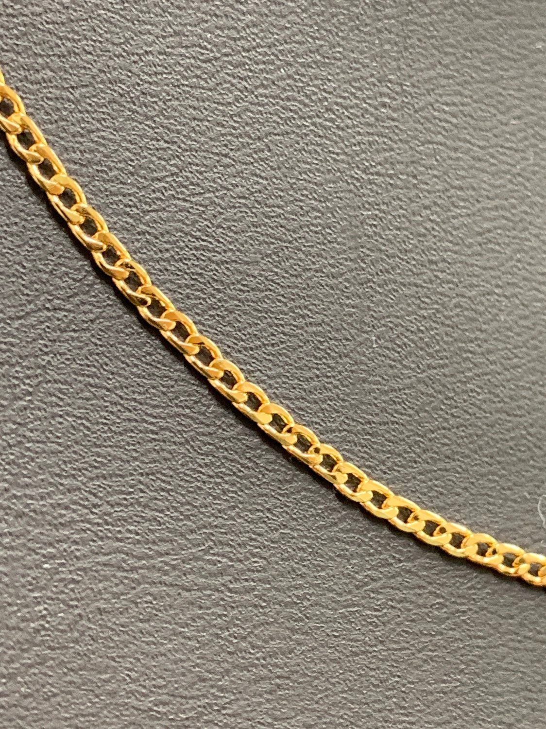 1pc 19.5'' Ready to Use 24K Gold Cuban Curb Necklace Chain, Layering Curb Chain Necklace, Lobster Clasp, Width is 4.6mm,CN-153
