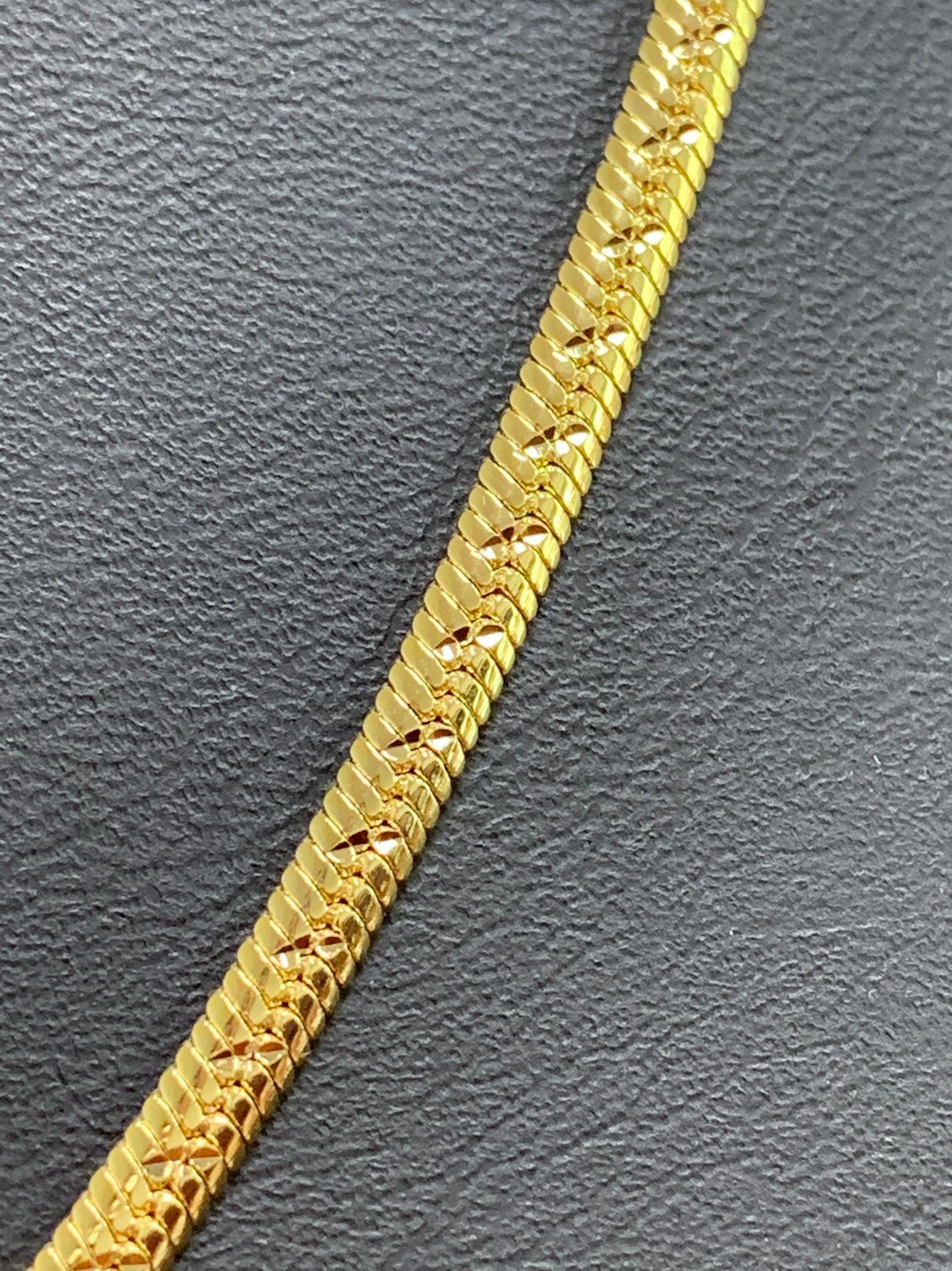 1pc 19.5'' Ready to Use 24K Gold Cocoon Necklace Chain, Bold Layer Snake Chain Necklace, For Pendant Charm Necklace Making, 158