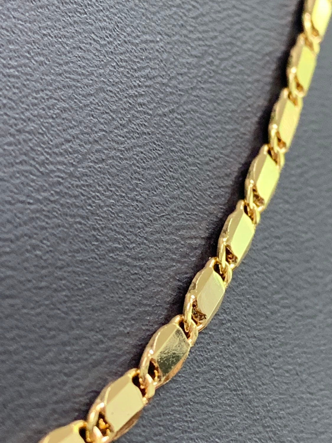 1pc 23.5'' Ready to Use 24K Goldplated Unique Necklace Chain, Layering Plate Lock Chain Dainty Necklace, Perfect for Pendant Necklace, 169