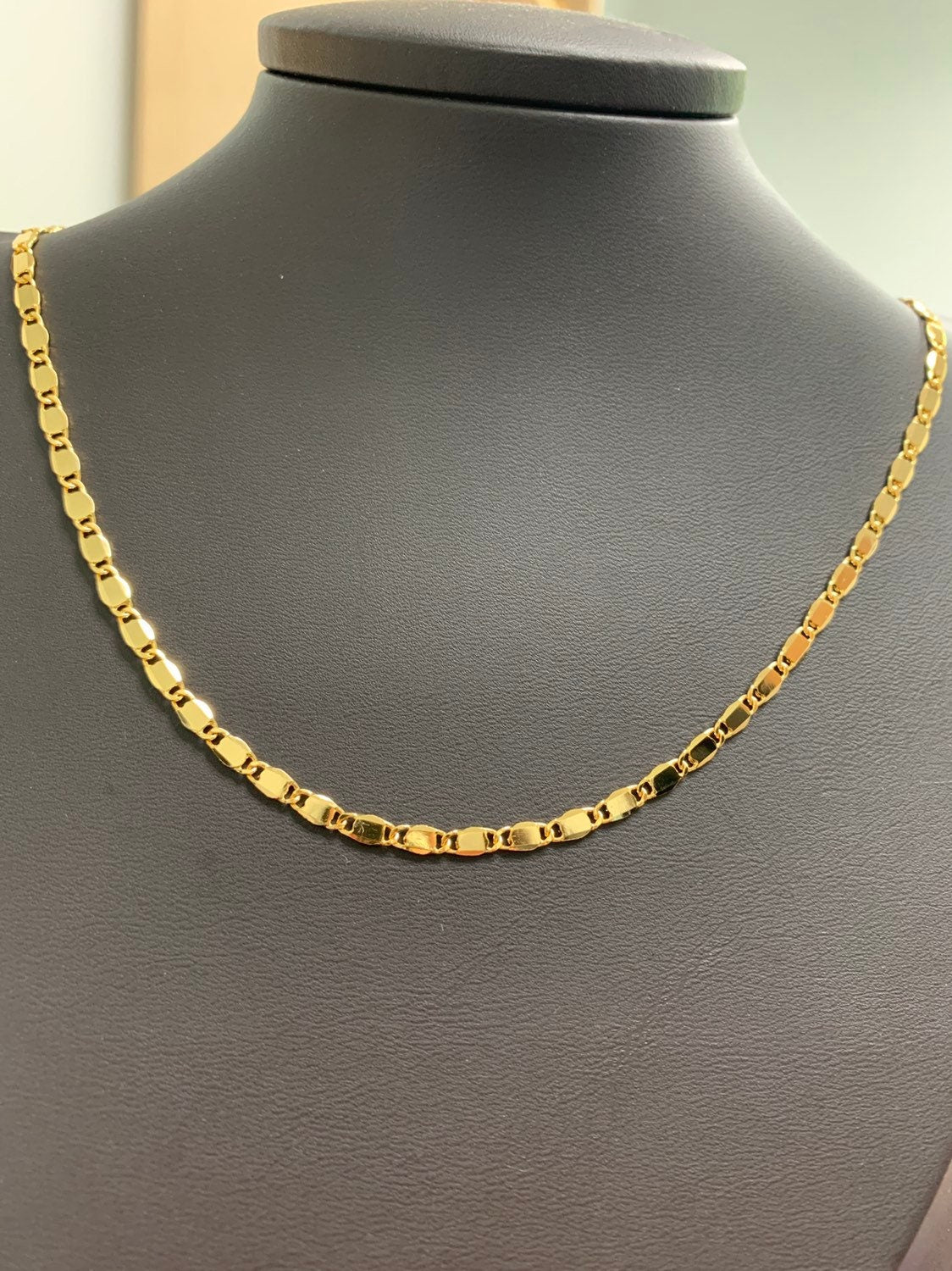 1pc 23.5'' Ready to Use 24K Goldplated Unique Necklace Chain, Layering Plate Lock Chain Dainty Necklace, Perfect for Pendant Necklace, 169