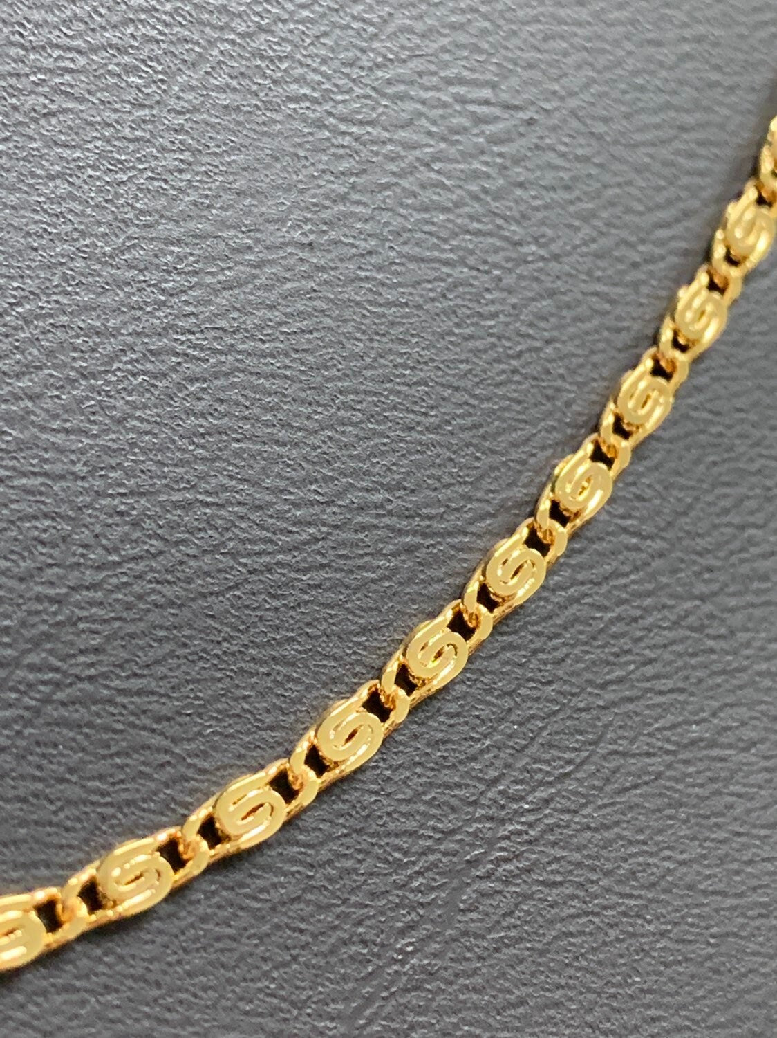 1pc 23.5'' Ready to Use Gold U Locked Necklace Chain, Layering Unique Chain Bold Necklace, Perfect for Pendant Charm Necklace, 189