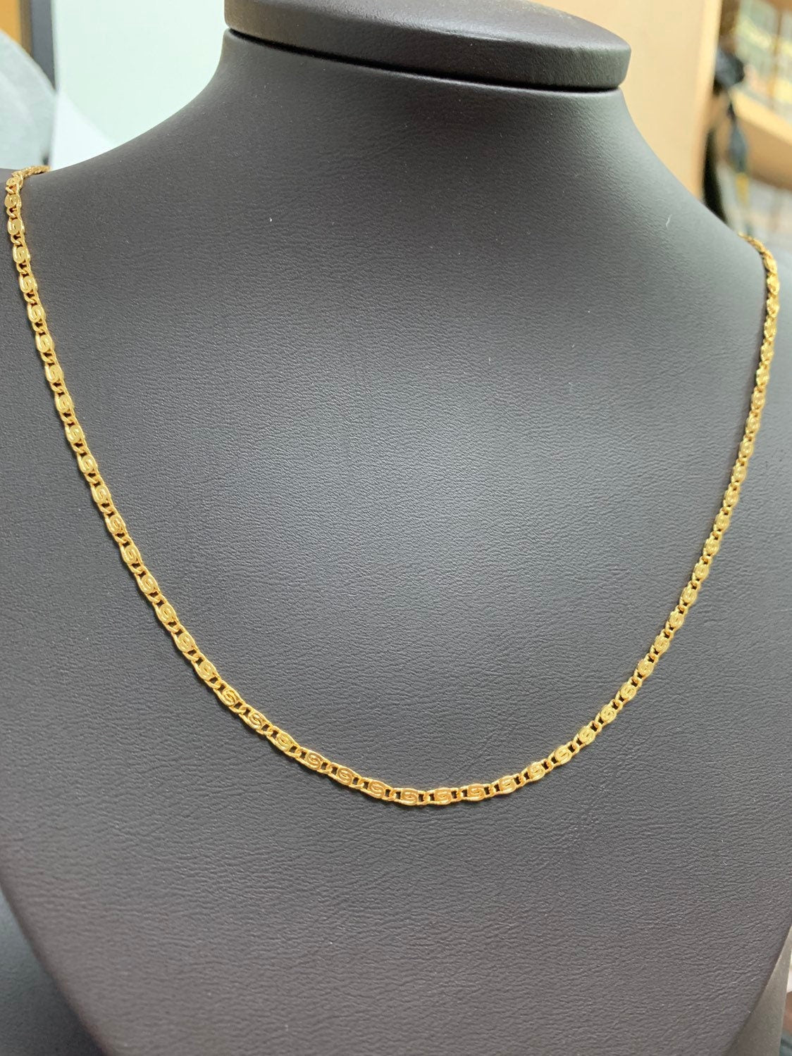 1pc 23.5'' Ready to Use Gold U Locked Necklace Chain, Layering Unique Chain Bold Necklace, Perfect for Pendant Charm Necklace, 189