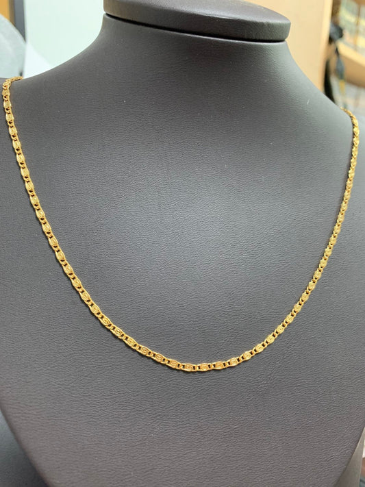 1pc 23.5'' Ready to Use Gold U Locked Necklace Chain, Layering Unique Chain Bold Necklace, Perfect for Pendant Charm Necklace, 189