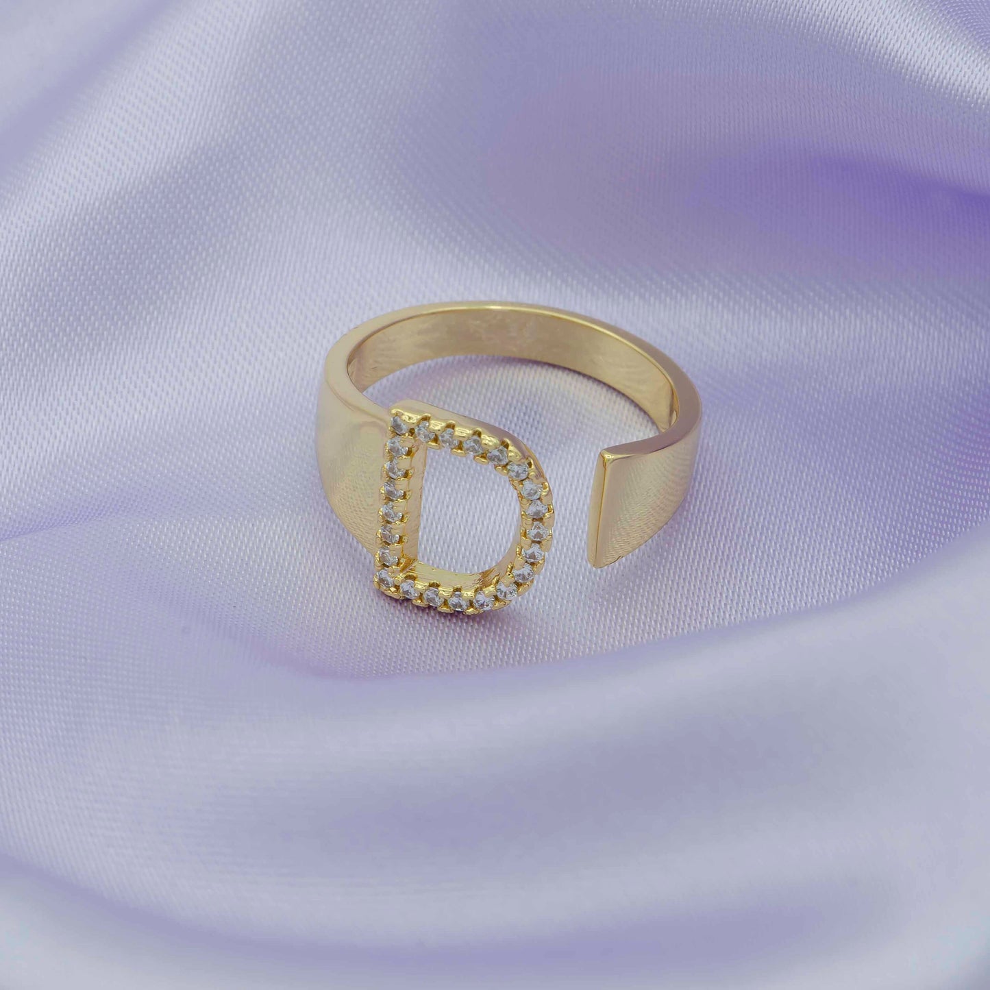Chunky Initial Gold Ring Alphabet Ring Gold Stacking Ring Open Ring Letter Ring Vintage Gold Rings Thumb Ring Personalized Jewelry